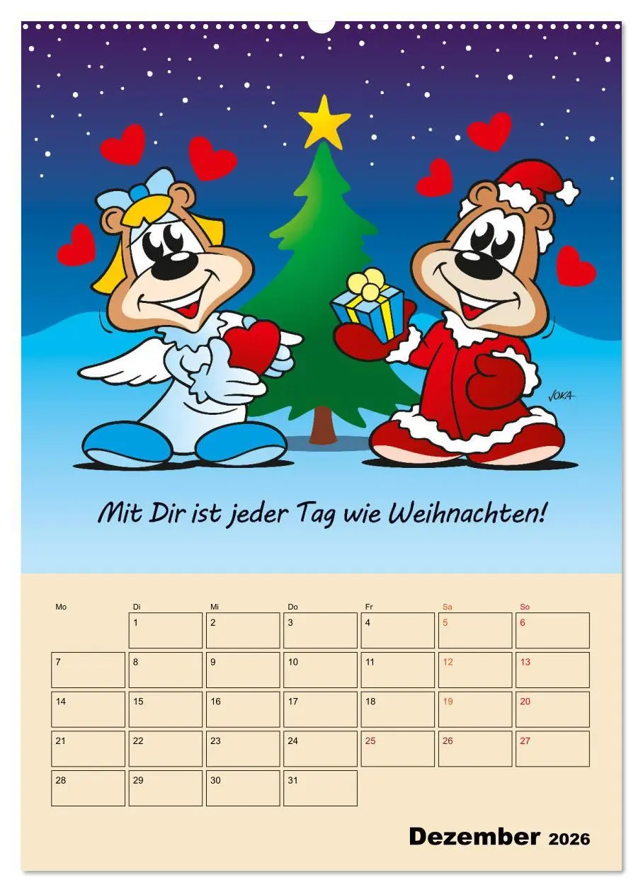 Bild: 9783516377552 | Ein Jahr mit Dir! (Wandkalender 2026 DIN A2 hoch), CALVENDO...