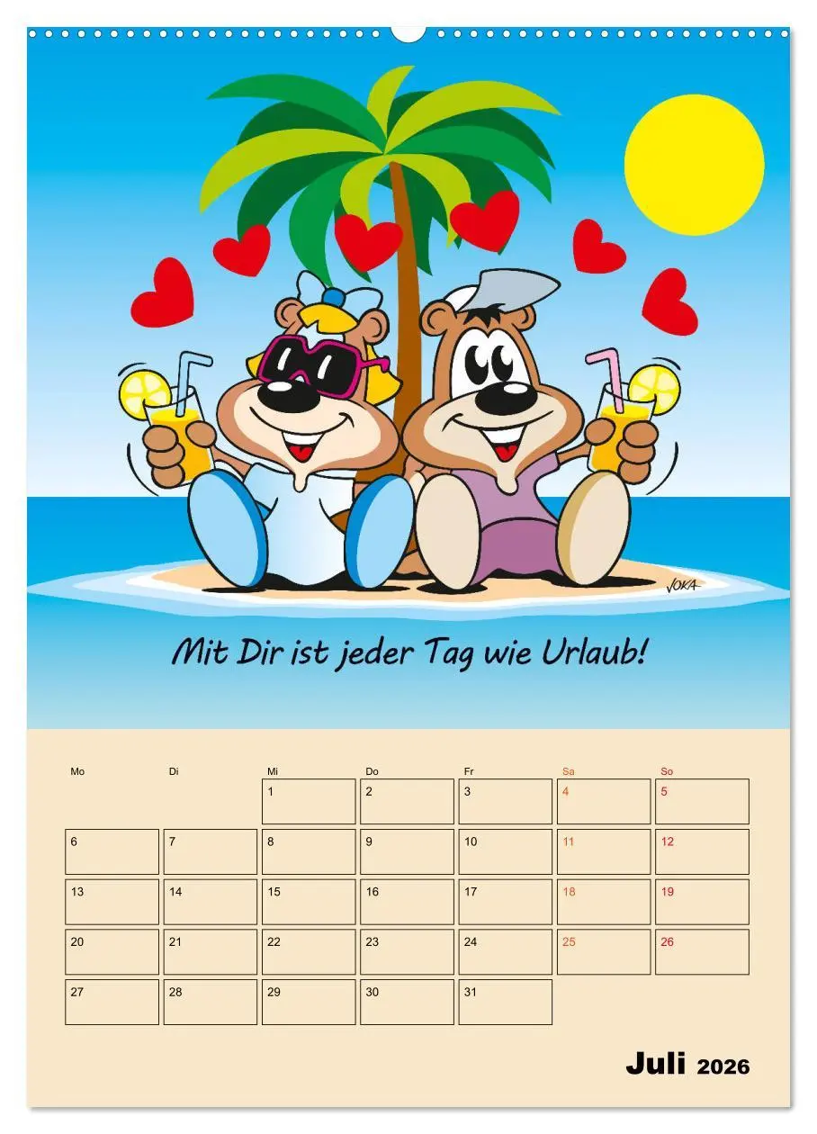 Bild: 9783516377552 | Ein Jahr mit Dir! (Wandkalender 2026 DIN A2 hoch), CALVENDO...
