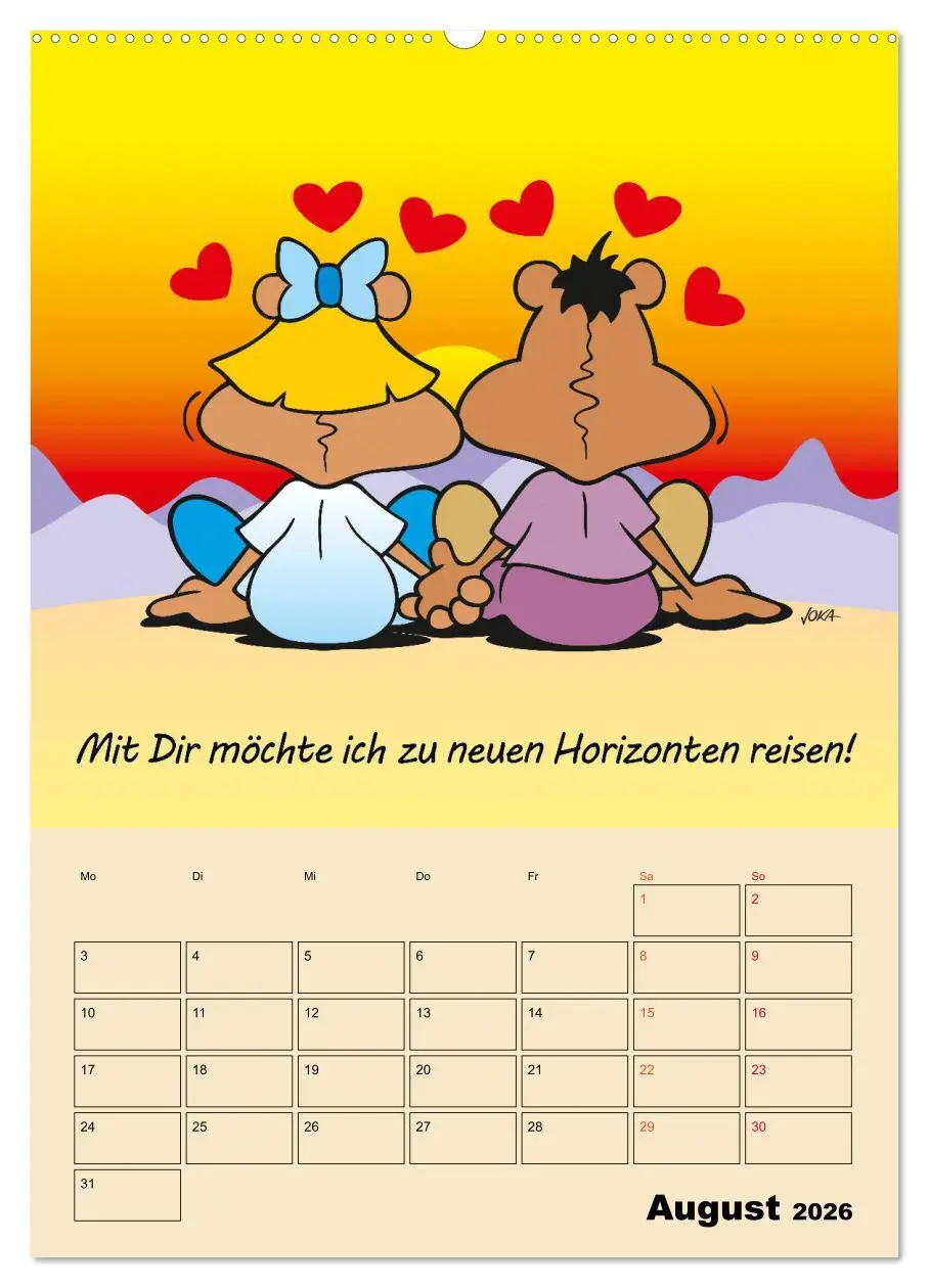 Bild: 9783516377552 | Ein Jahr mit Dir! (Wandkalender 2026 DIN A2 hoch), CALVENDO...