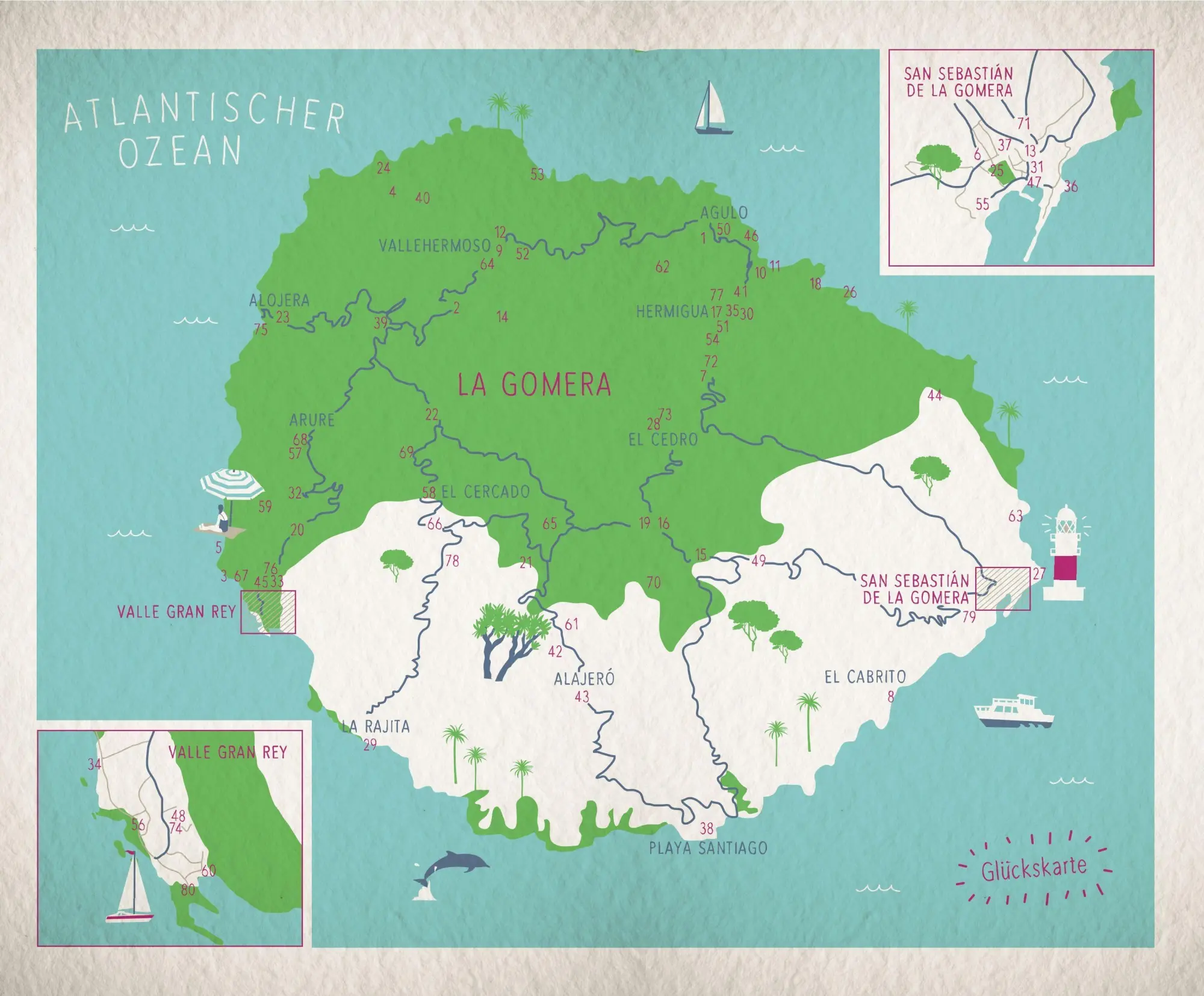 Bild: 9783770027552 | Glücksorte auf La Gomera | Fahr hin &amp; werd glücklich | Annika Senger