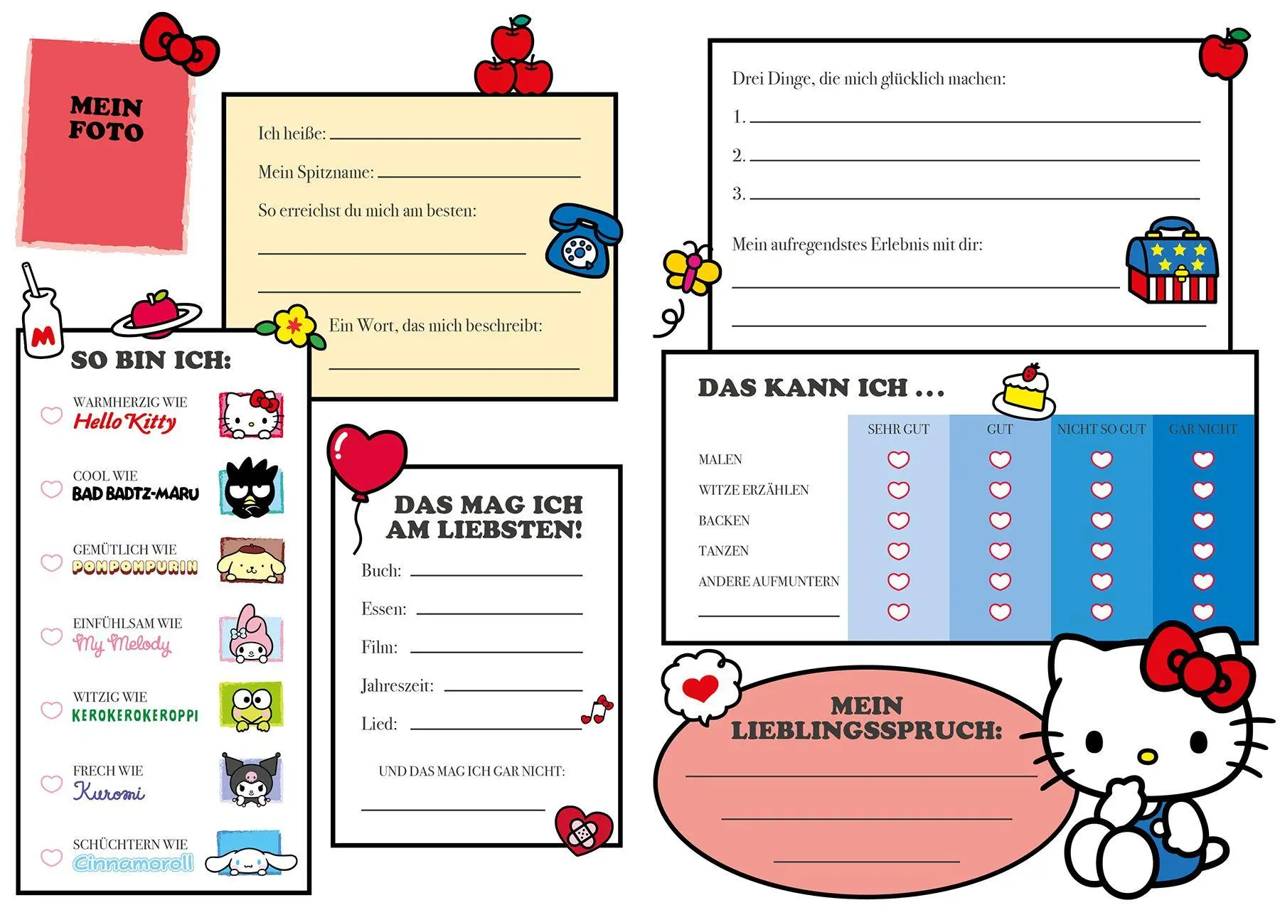Bild: 9783833247552 | Hello Kitty and Friends: Meine Freunde | Freundebuch | Panini | Buch
