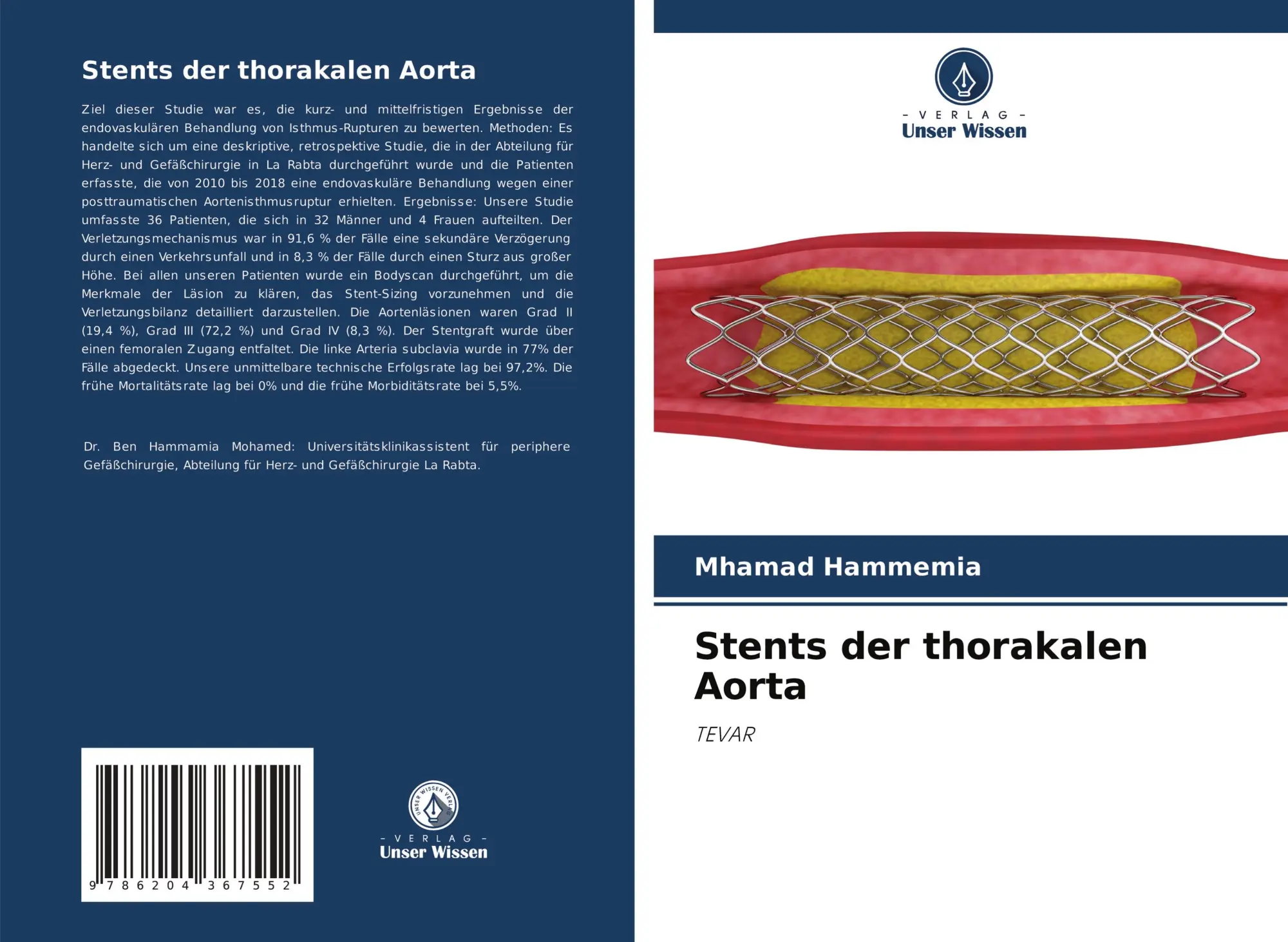 Cover: 9786204367552 | Stents der thorakalen Aorta | TEVAR | Mhamad Hammemia | Taschenbuch