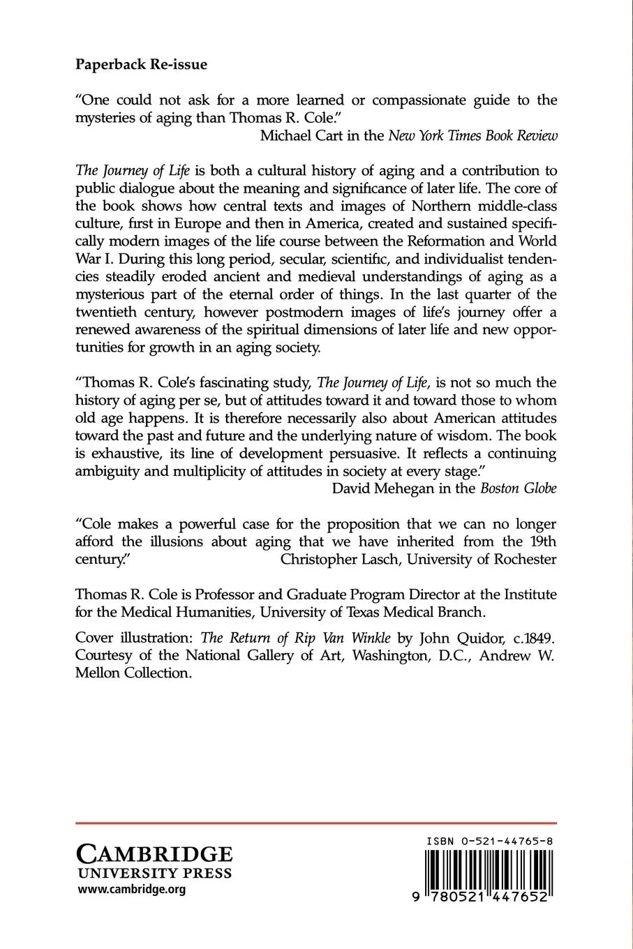 Rückseite: 9780521447652 | The Journey of Life | A Cultural History of Aging in America | Buch