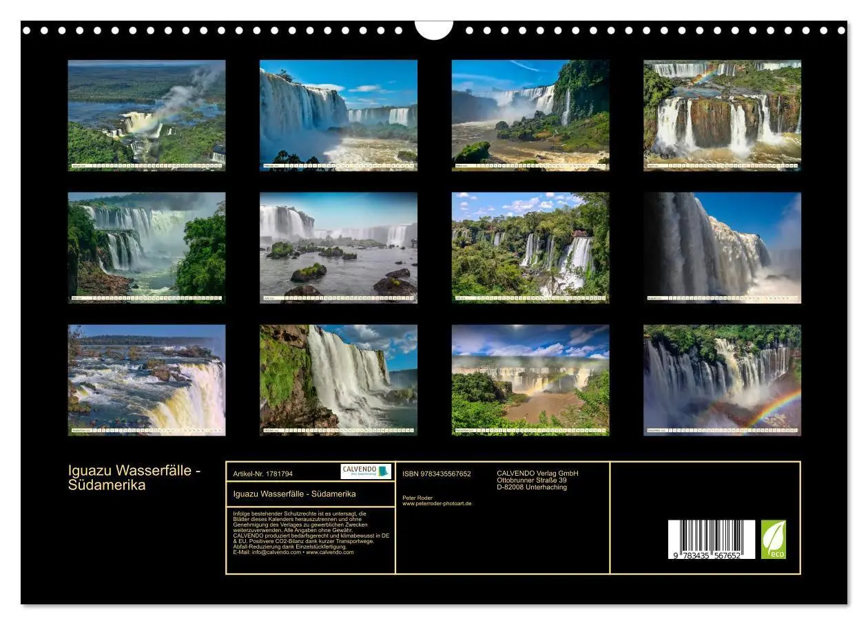 Bild: 9783435567652 | Iguazu Wasserfälle - Südamerika (Wandkalender 2025 DIN A3 quer),...