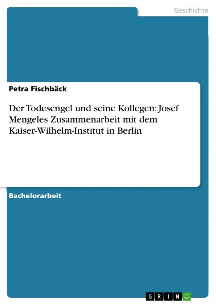 Cover: 9783656197652 | Der Todesengel und seine Kollegen: Josef Mengeles Zusammenarbeit...