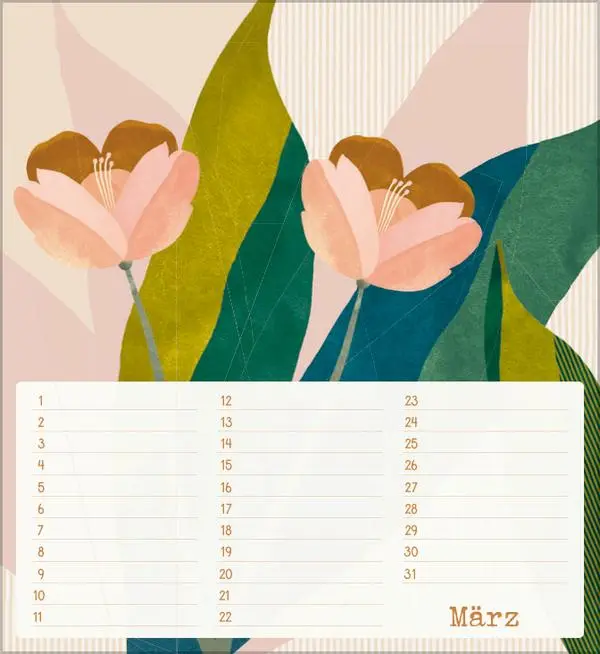 Bild: 9783731887652 | Geburtstagskalender Bloom | Verlag Korsch | Kalender | 13 S. | Deutsch