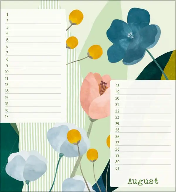Bild: 9783731887652 | Geburtstagskalender Bloom | Verlag Korsch | Kalender | 13 S. | Deutsch