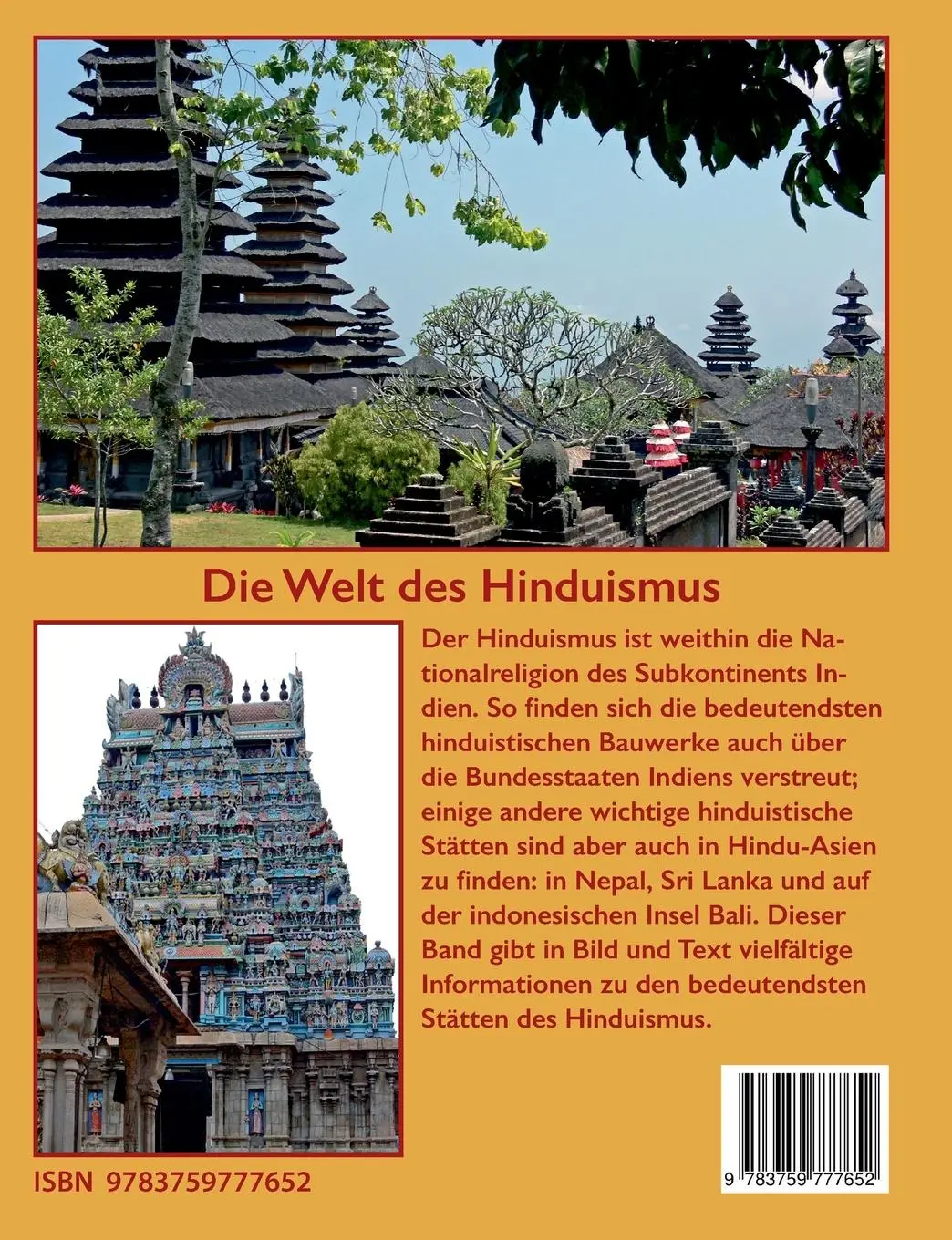 Rückseite: 9783759777652 | Die Welt des Hinduismus | Hermann-Josef Frisch | Taschenbuch | 216 S.