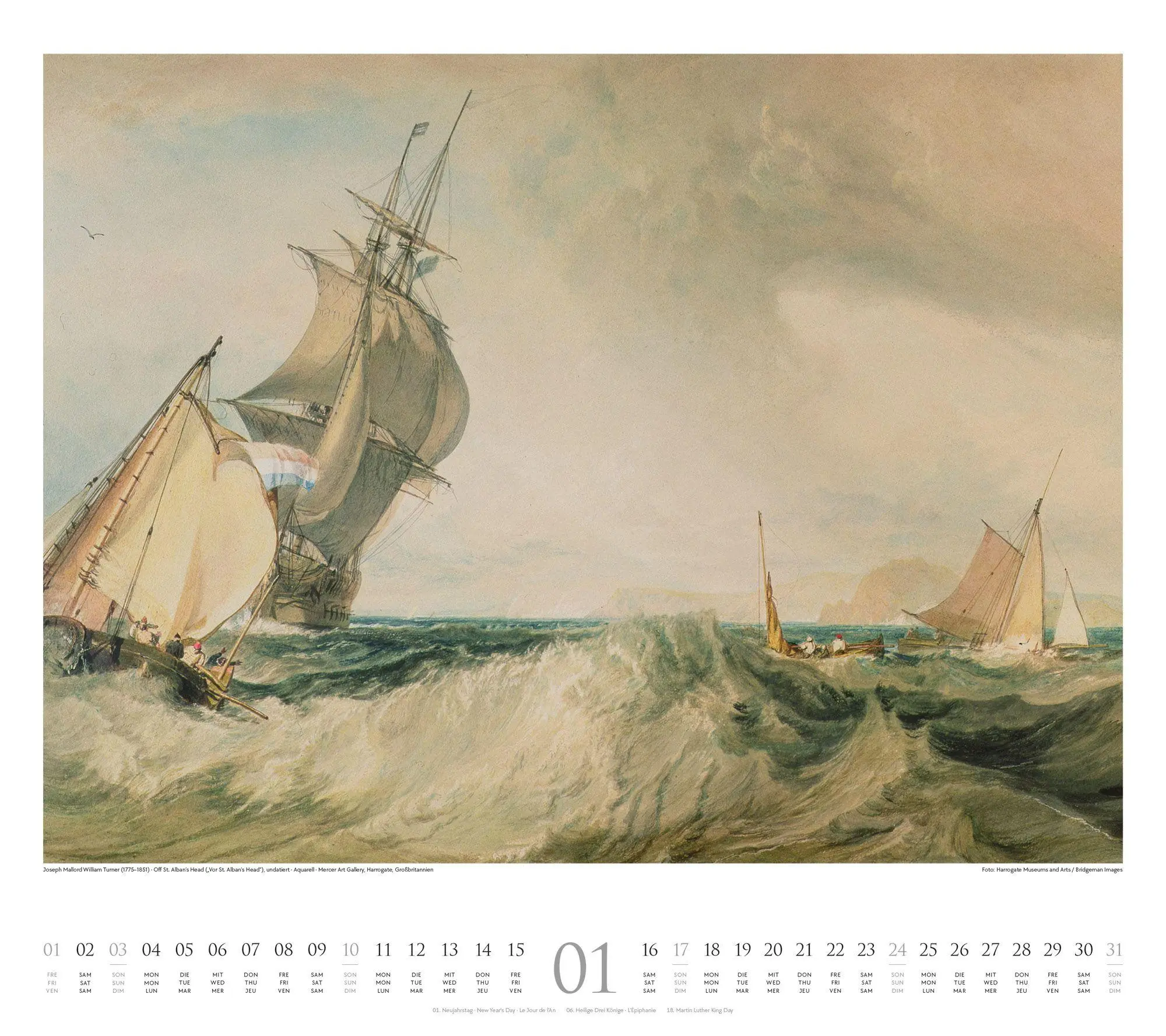 Bild: 9783838427652 | William Turner Kalender 2027 | William Turner (u. a.) | Kalender