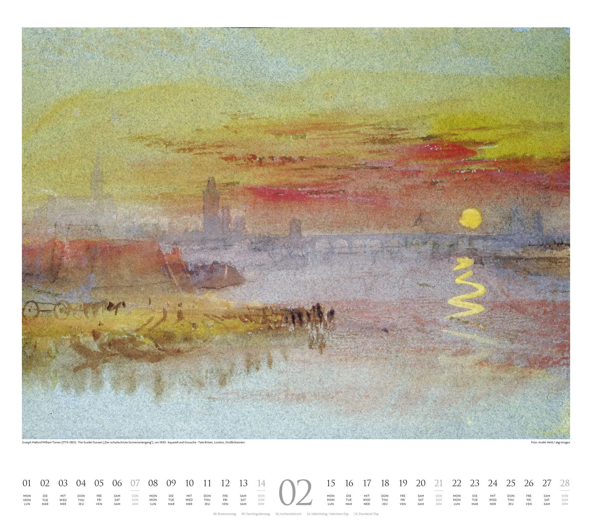 Bild: 9783838427652 | William Turner Kalender 2027 | William Turner (u. a.) | Kalender
