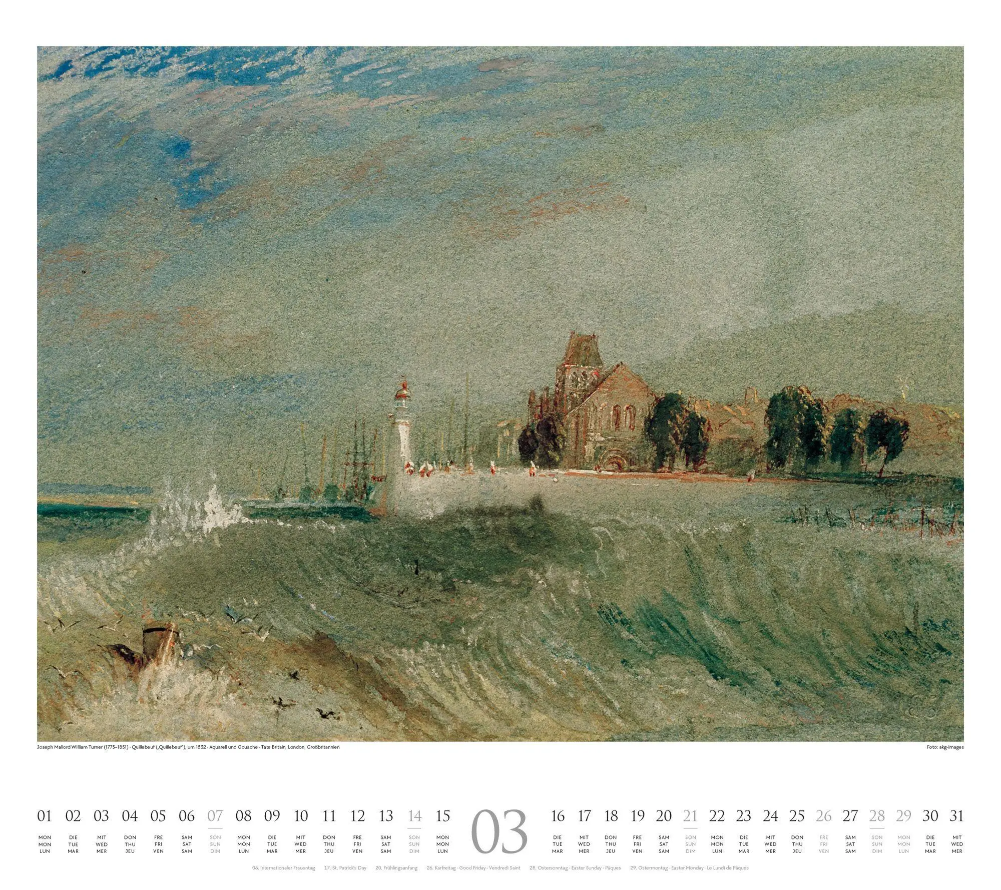 Bild: 9783838427652 | William Turner Kalender 2027 | William Turner (u. a.) | Kalender