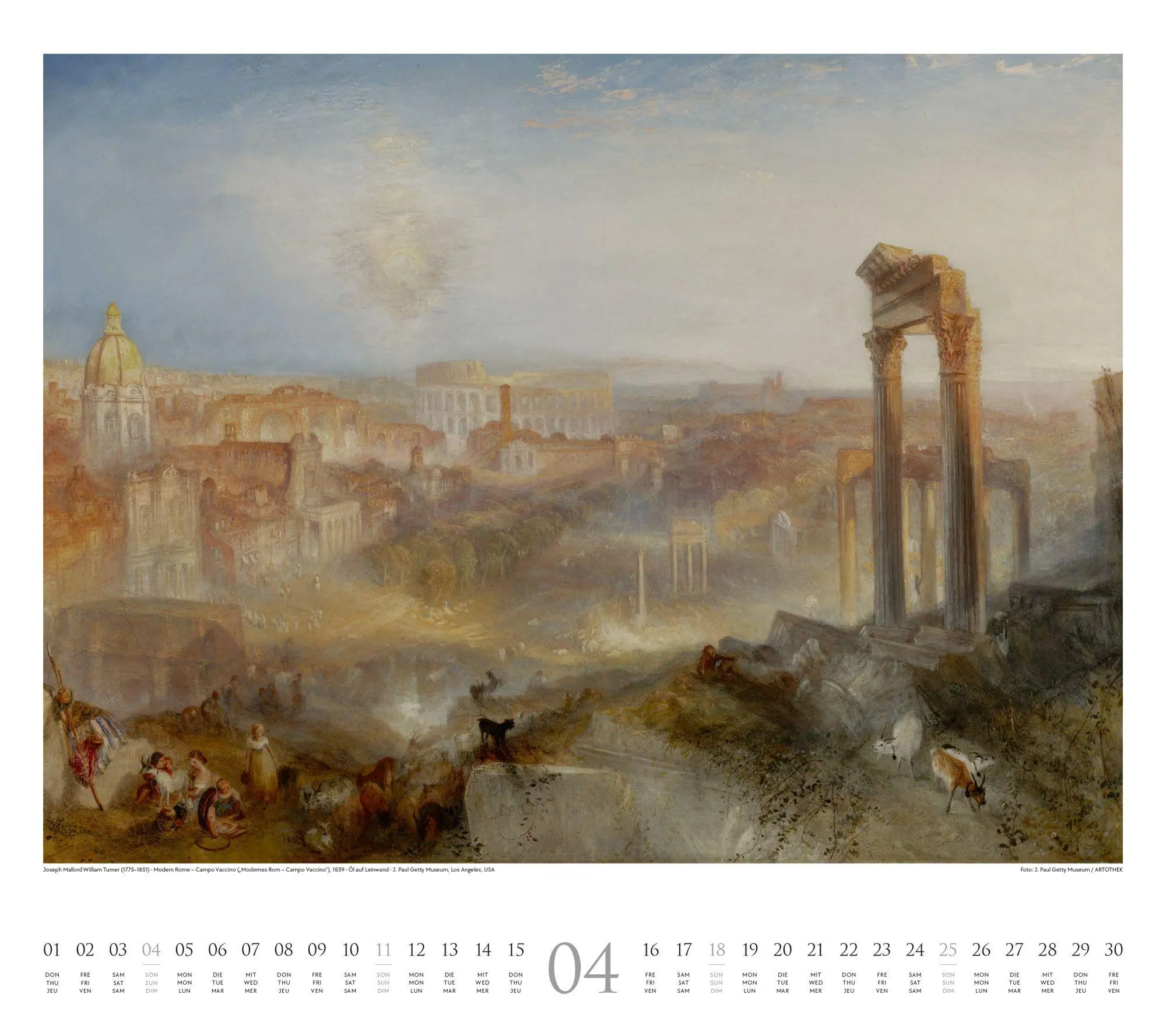 Bild: 9783838427652 | William Turner Kalender 2027 | William Turner (u. a.) | Kalender