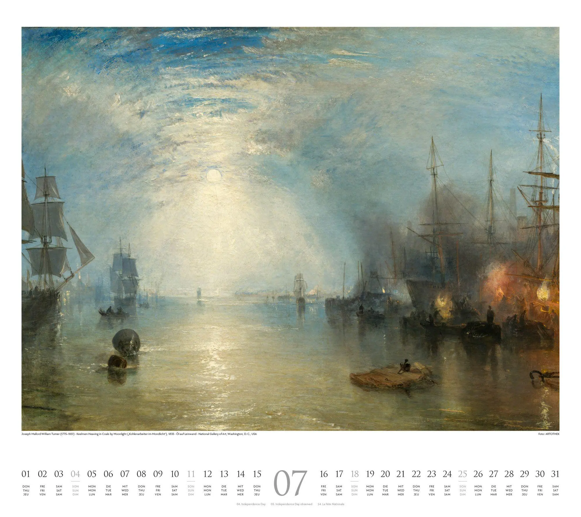 Bild: 9783838427652 | William Turner Kalender 2027 | William Turner (u. a.) | Kalender