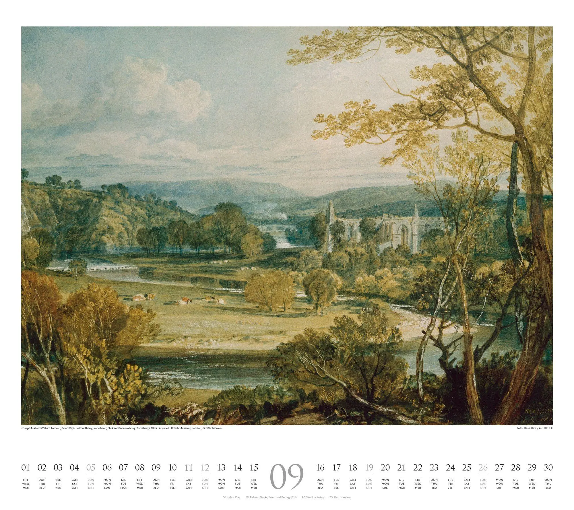 Bild: 9783838427652 | William Turner Kalender 2027 | William Turner (u. a.) | Kalender