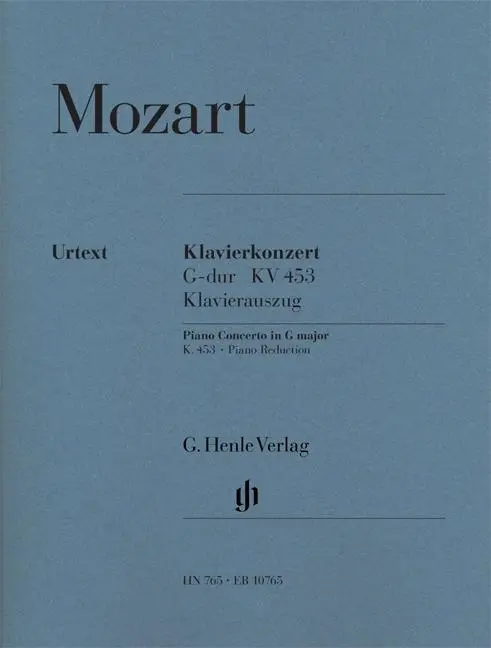 Cover: 9790201807652 | Piano Concerto G Major KV.453 | Klavierauszug | Mozart | Taschenbuch