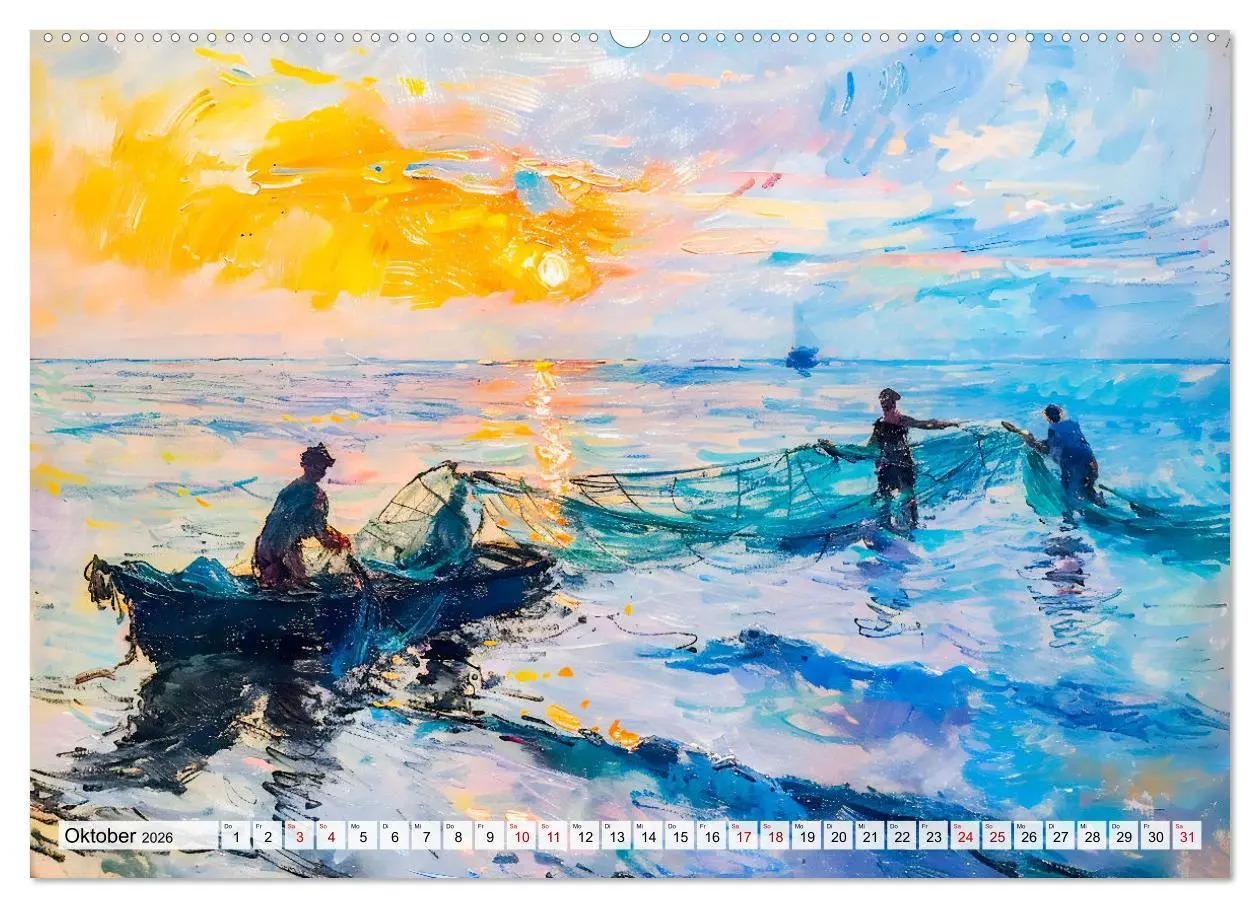 Bild: 9783457267752 | Ein Tag am Meer - Durch die Augen der Impressionisten (Wandkalender...