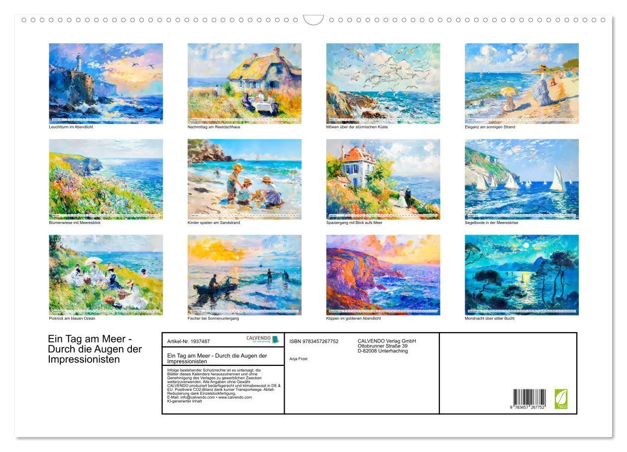Bild: 9783457267752 | Ein Tag am Meer - Durch die Augen der Impressionisten (Wandkalender...