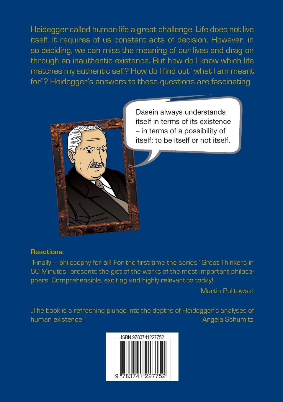 Rückseite: 9783741227752 | Heidegger in 60 Minutes | Great Thinkers in 60 Minutes | Ziegler