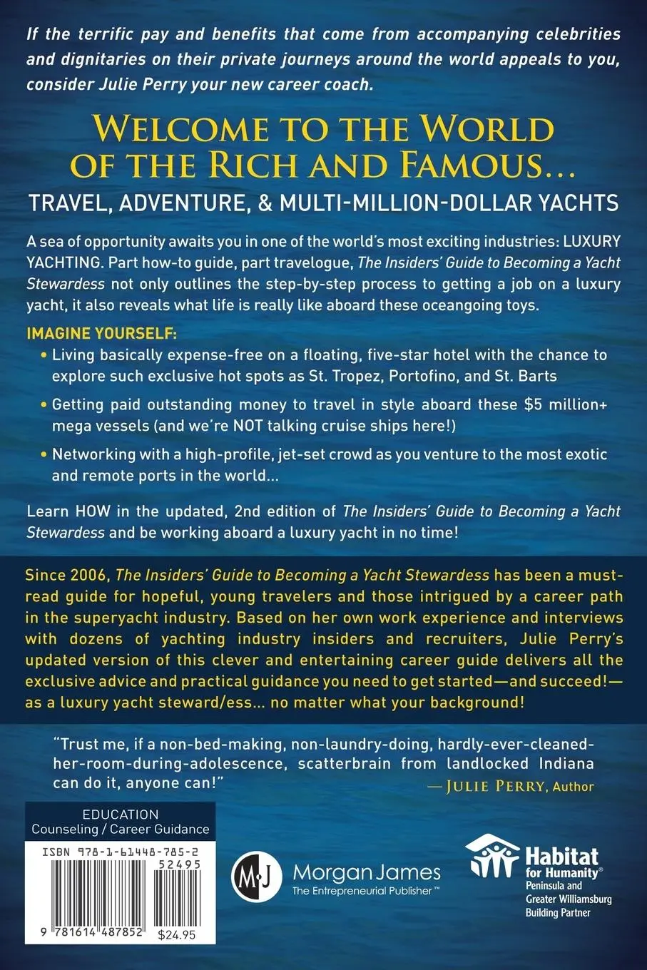 Rückseite: 9781614487852 | The Insiders' Guide to Becoming a Yacht Stewardess 2nd Edition | Perry
