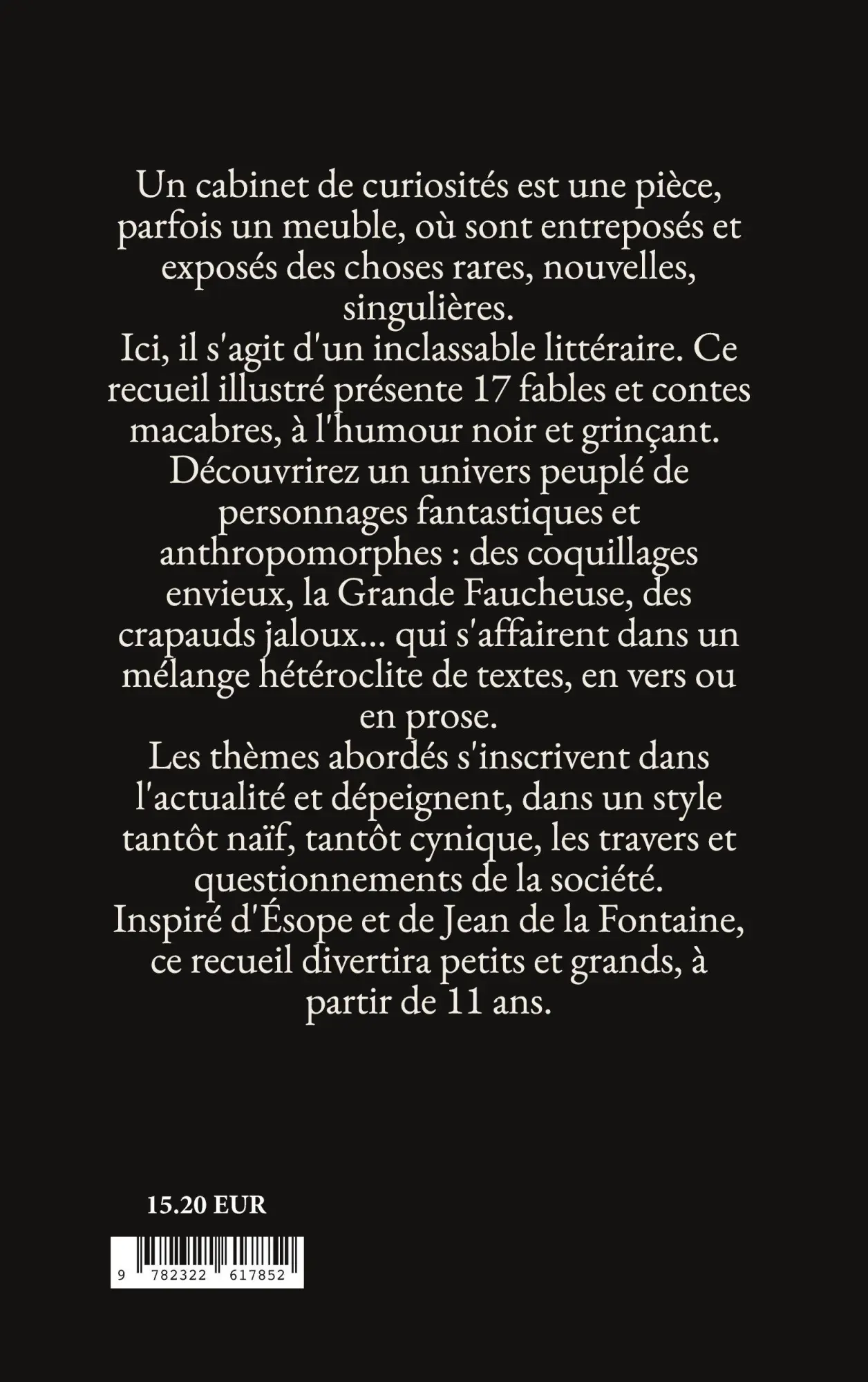 Rückseite: 9782322617852 | Cabinet des Curiosités | Fables et contes macabres | A. G. Compagnon