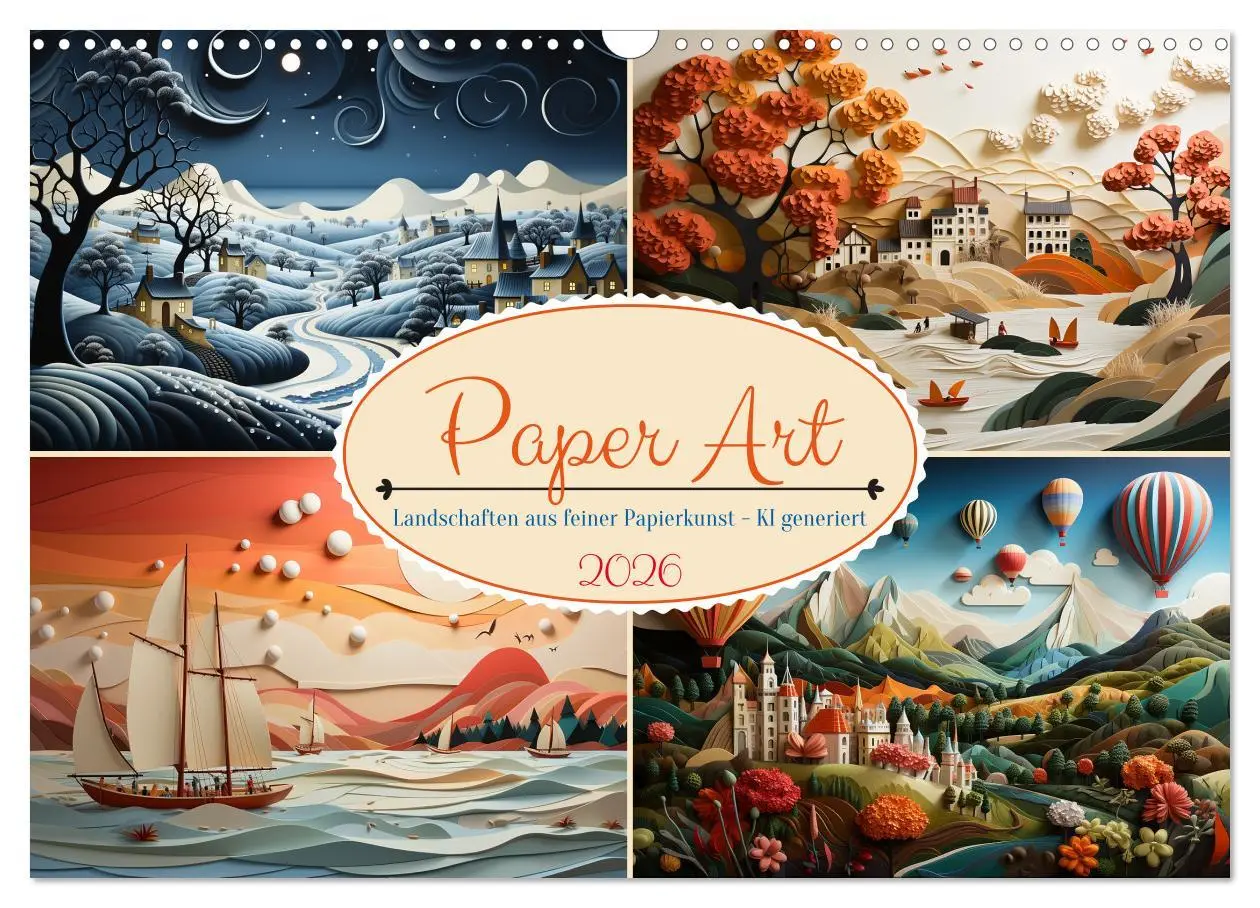 Cover: 9783457497852 | Paper Art (Wandkalender 2026 DIN A3 quer), CALVENDO Monatskalender
