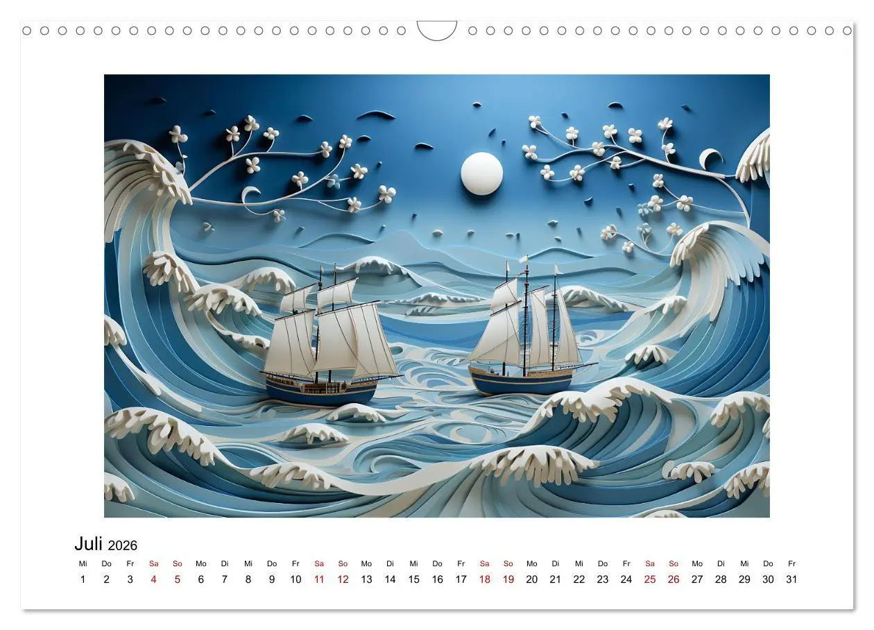 Bild: 9783457497852 | Paper Art (Wandkalender 2026 DIN A3 quer), CALVENDO Monatskalender