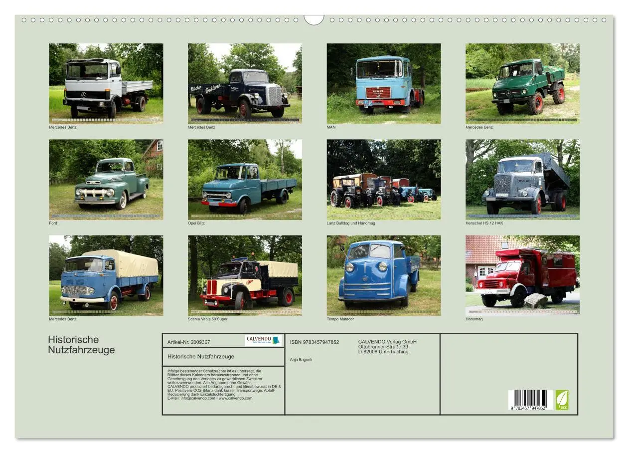 Bild: 9783457947852 | Historische Nutzfahrzeuge (Wandkalender 2026 DIN A2 quer), CALVENDO...