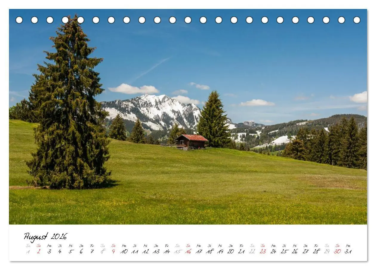Bild: 9783516037852 | Erlebnis Oberallgäu (Tischkalender 2026 DIN A5 quer), CALVENDO...
