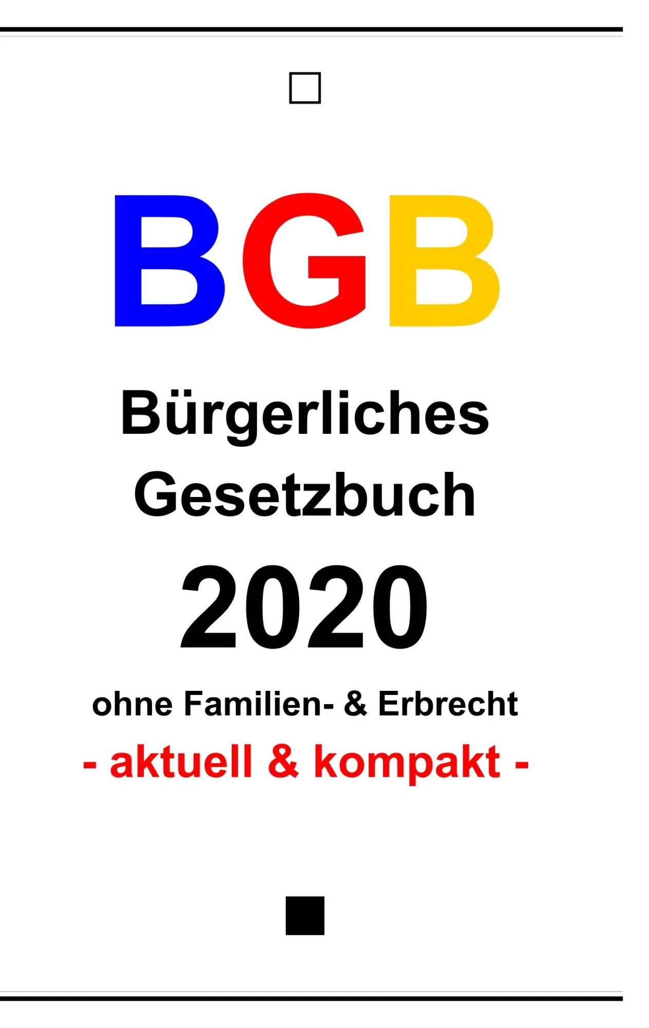 Cover: 9783750437852 | BGB | Bürgerliches Gesetzbuch 2020 | Jost Scholl | Taschenbuch | 2020