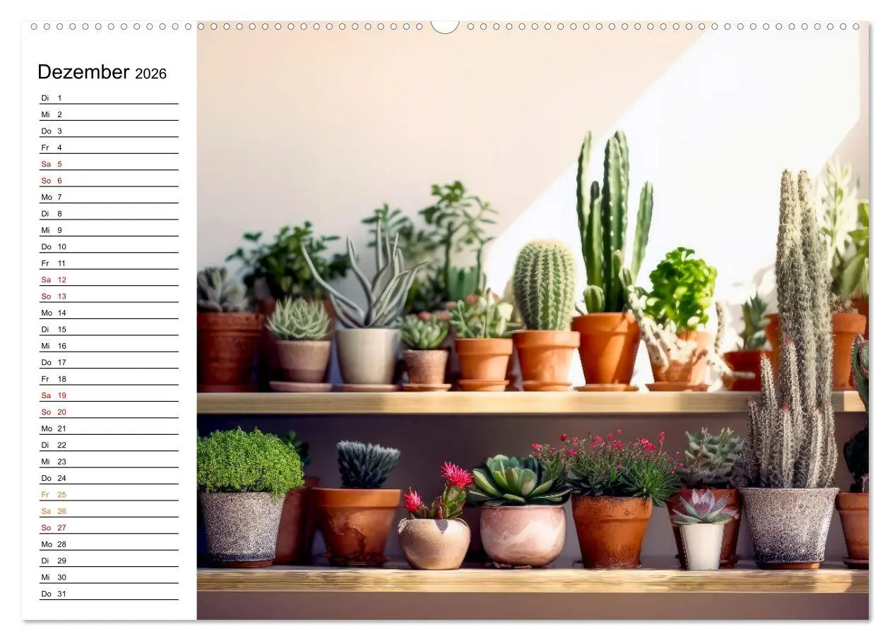 Bild: 9783457487952 | Kaktuszauberland (hochwertiger Premium Wandkalender 2026 DIN A2...