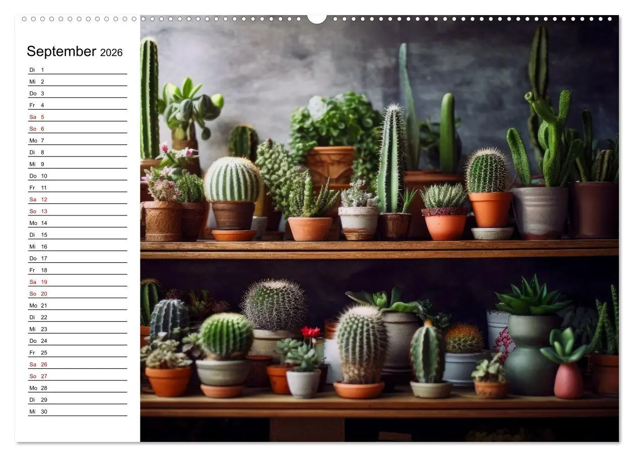 Bild: 9783457487952 | Kaktuszauberland (hochwertiger Premium Wandkalender 2026 DIN A2...