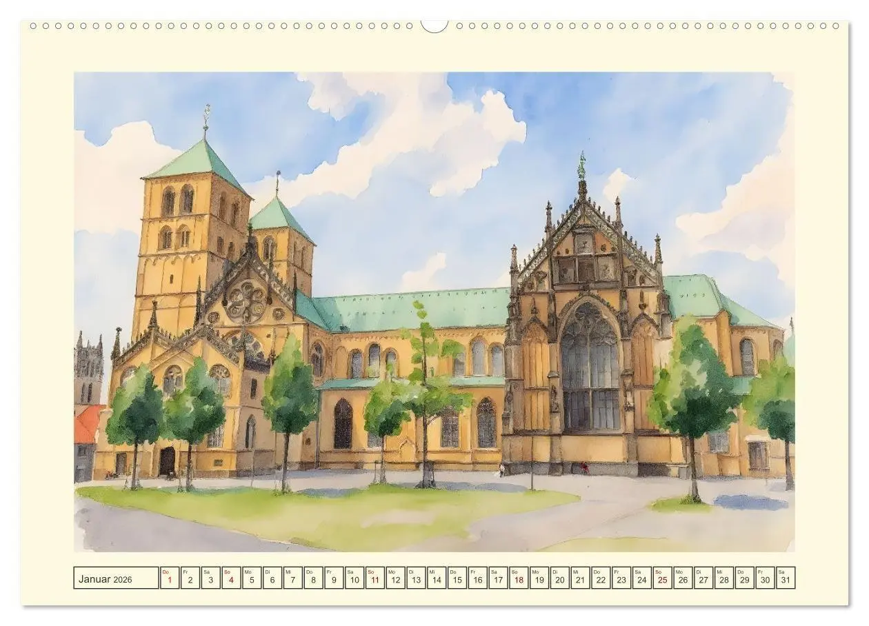 Bild: 9783516717952 | Liebenswerte Stadt Münster (Wandkalender 2026 DIN A2 quer),...