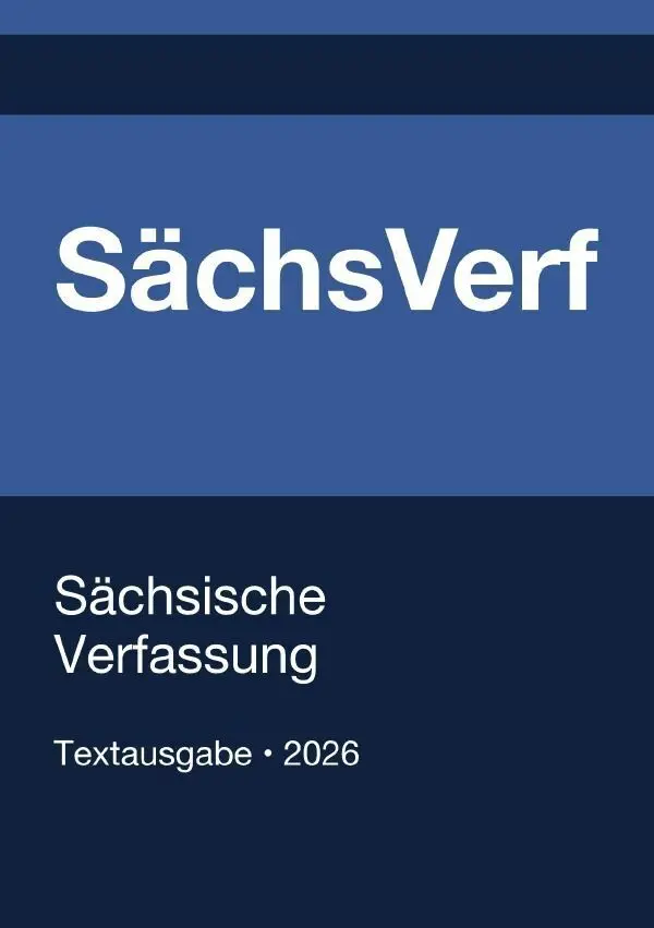 Cover: 9783565397952 | SächsVerf - Verfassung des Freistaates Sachsen 2026 | Deutschland