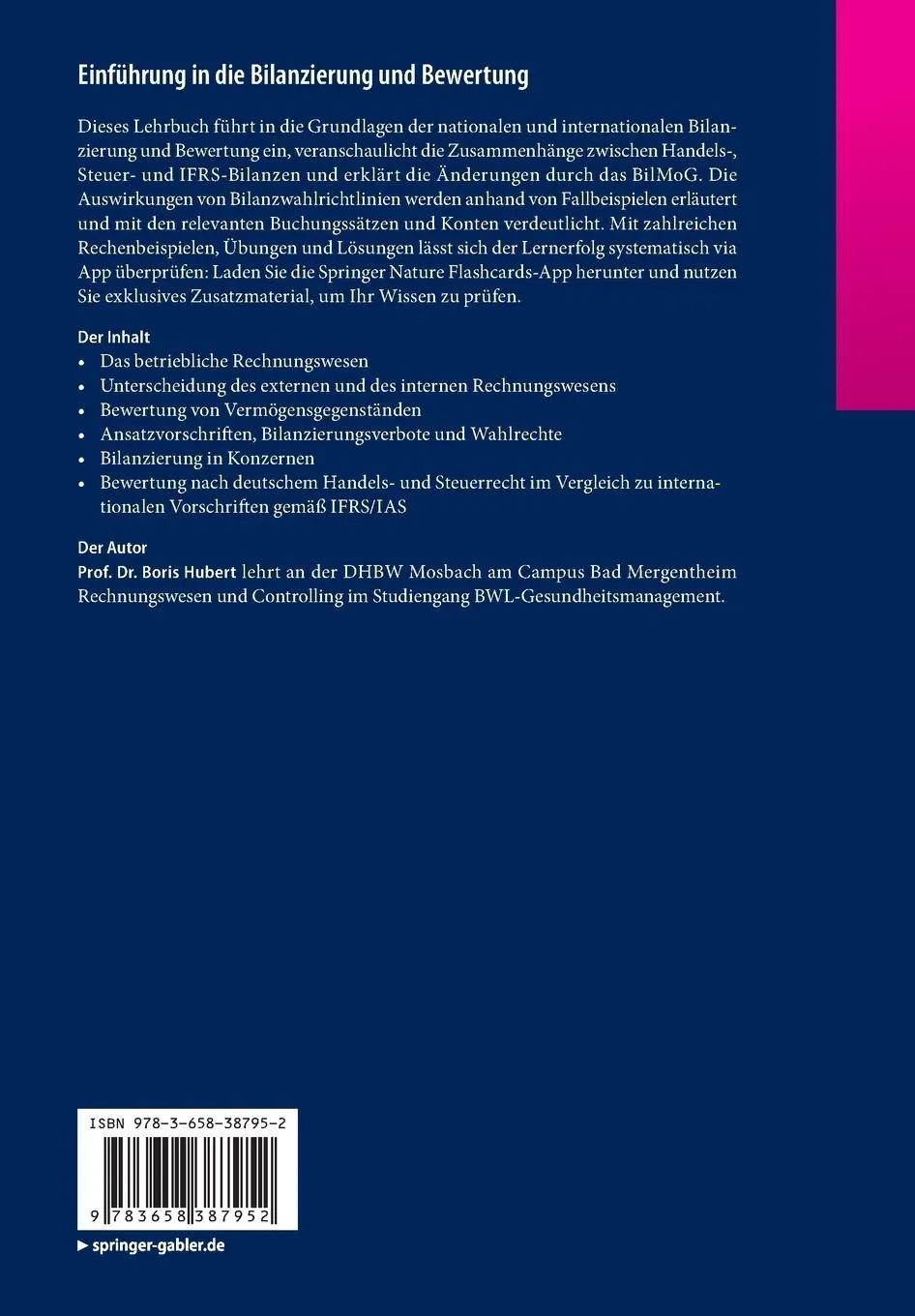 Rückseite: 9783658387952 | Einführung in die Bilanzierung und Bewertung | Boris Hubert | Bundle