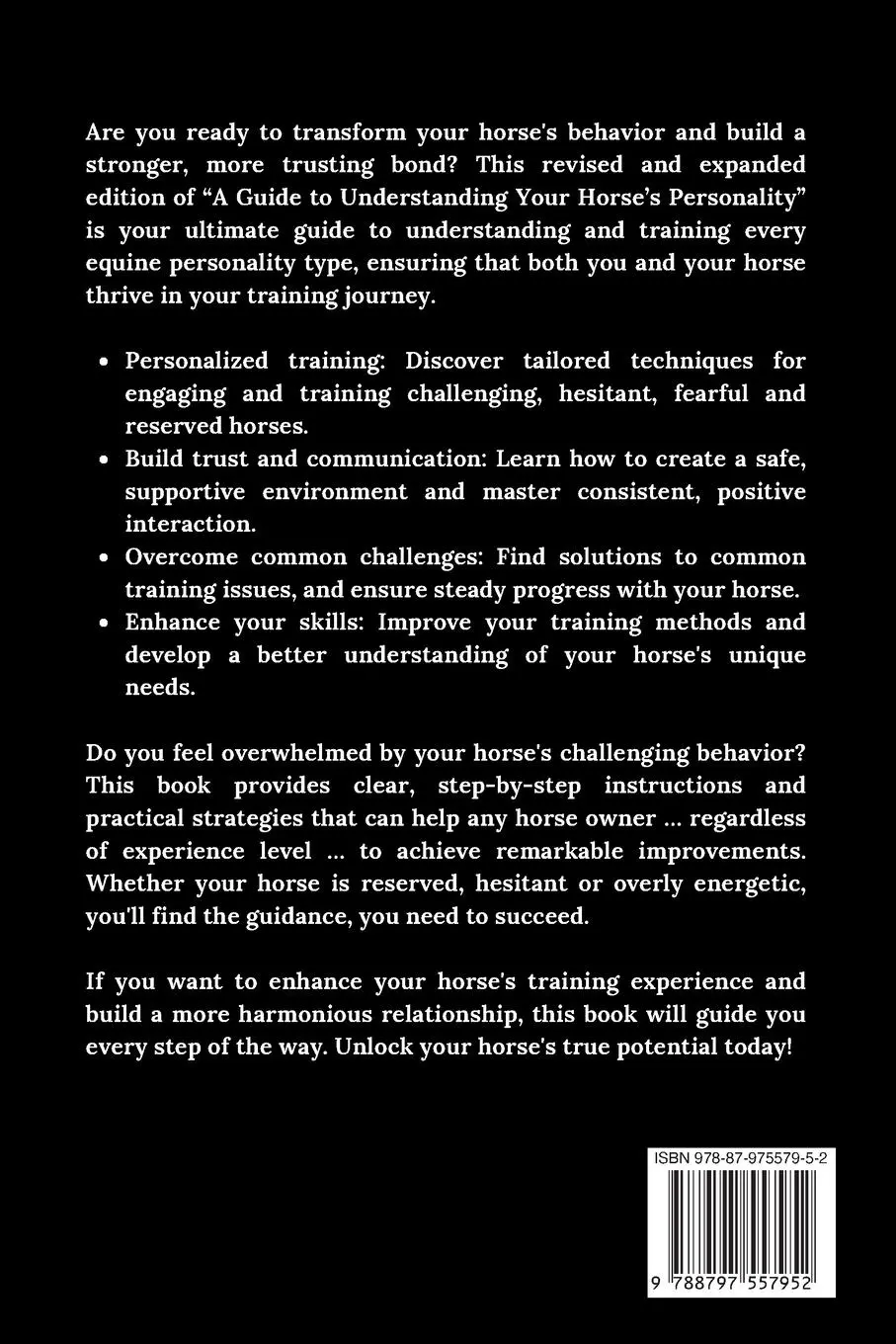 Rückseite: 9788797557952 | A Guide to Understanding Your Horse's Personality | Holmbaeck | Buch