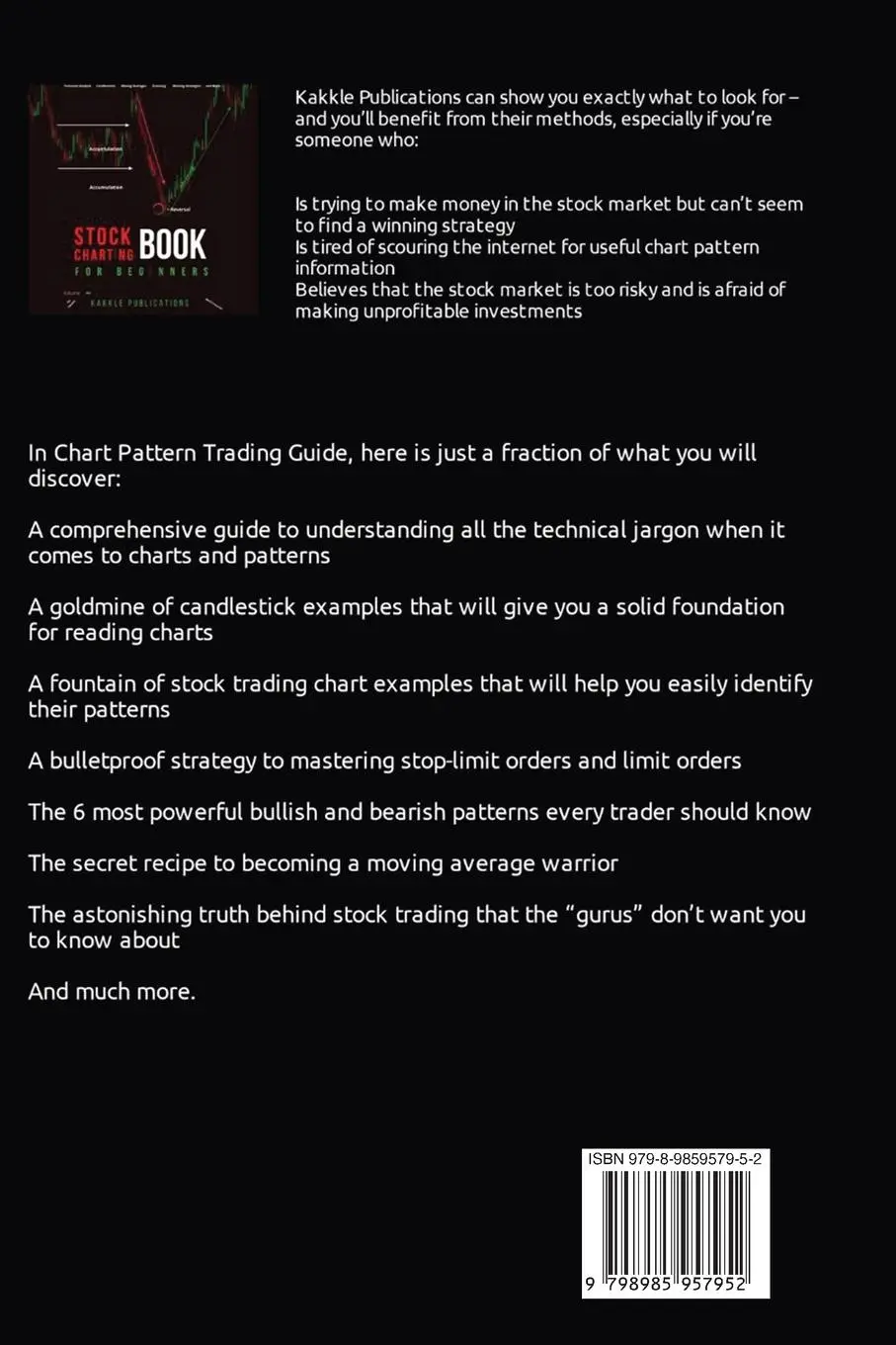 Rückseite: 9798985957952 | Stock Charting Book for Beginners | Kakkle Publications | Taschenbuch