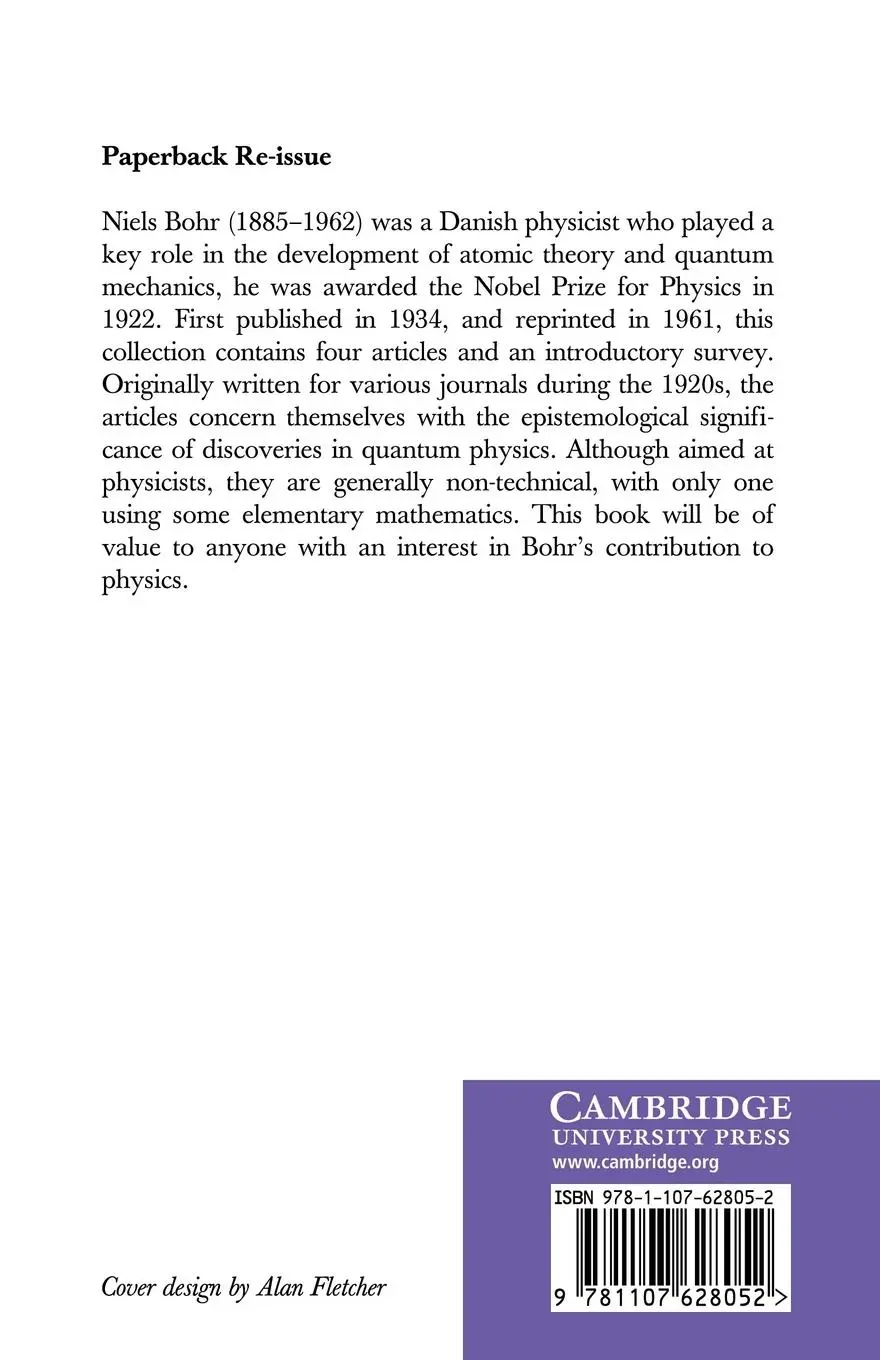 Rückseite: 9781107628052 | Atomic Theory and the Description of Nature | Niels Bohr | Taschenbuch