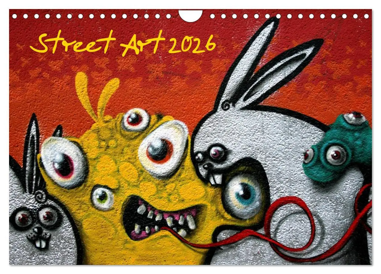Cover: 9783516228052 | Street-Art 2026 / CH-Version (Wandkalender 2026 DIN A4 quer),...