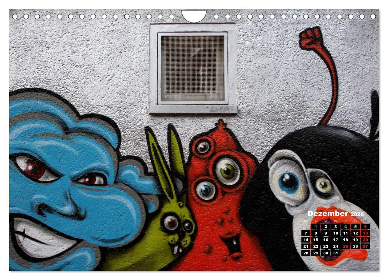 Bild: 9783516228052 | Street-Art 2026 / CH-Version (Wandkalender 2026 DIN A4 quer),...