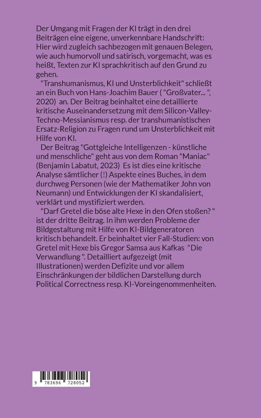 Rückseite: 9783696728052 | Improvisationen über KI-Motive | Werner Wolski | Taschenbuch | 486 S.