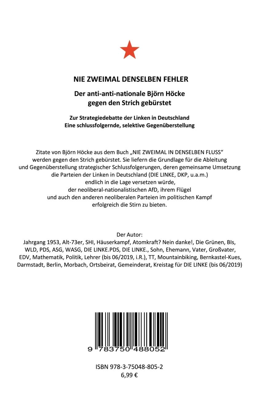 Rückseite: 9783750488052 | Nie zweimal denselben Fehler | Rainer Stablo | Taschenbuch | 52 S.