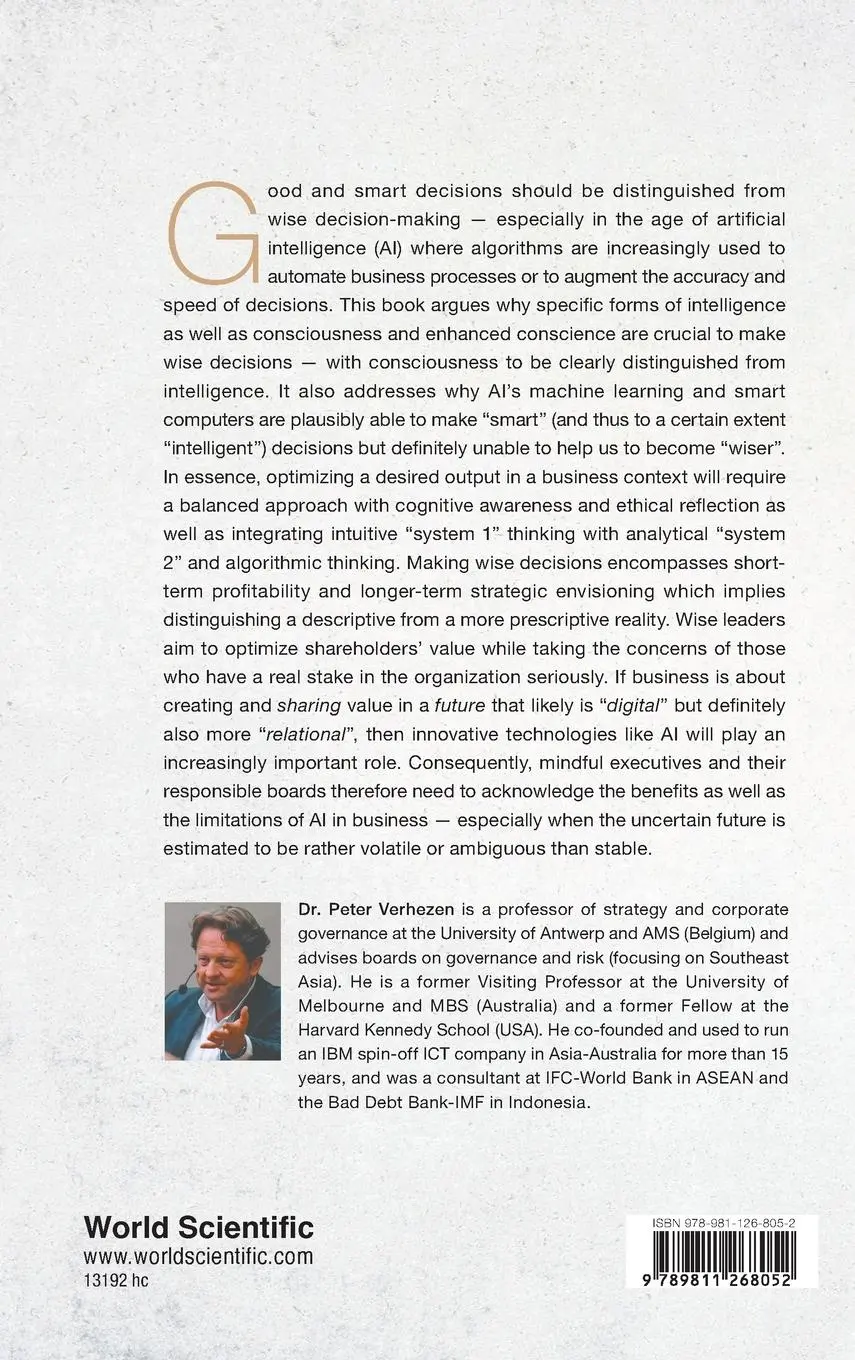 Rückseite: 9789811268052 | MAKING WISE DECISIONS IN A SMART WORLD | Peter Verhezen | Buch | 2023