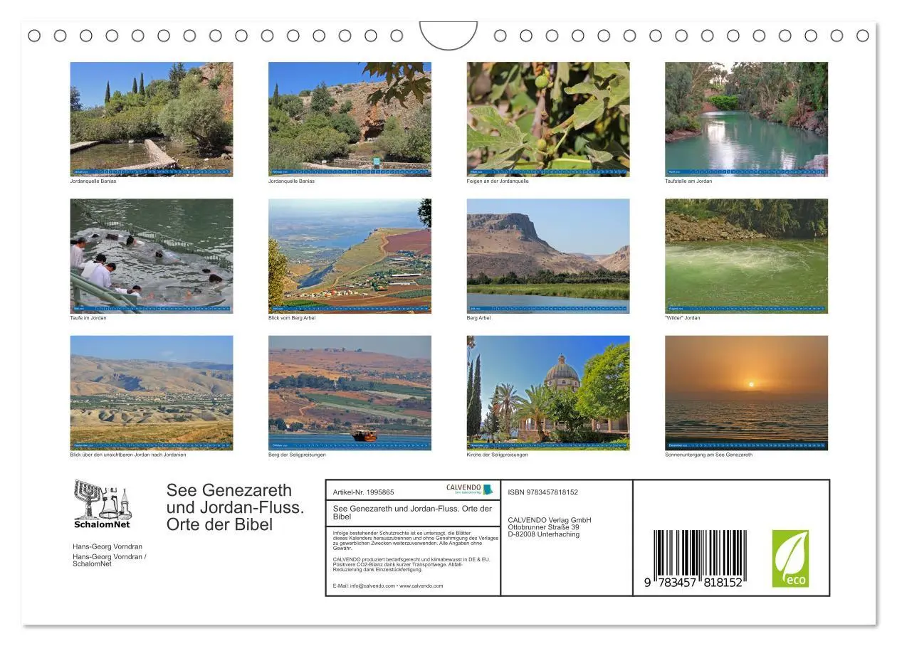 Bild: 9783457818152 | See Genezareth und Jordan-Fluss. Orte der Bibel (Wandkalender 2026...
