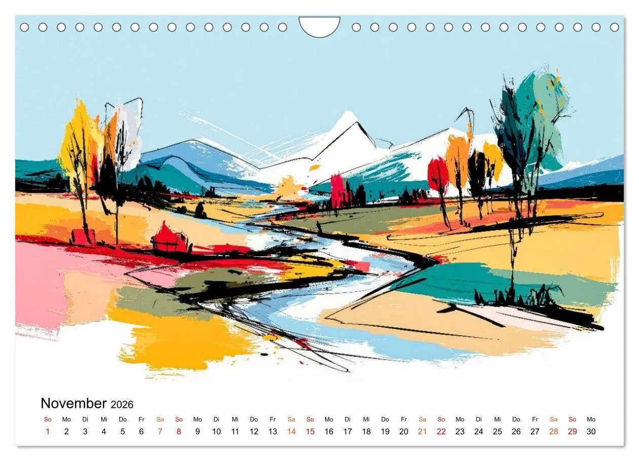 Bild: 9783516698152 | Kunst trifft Landschaft (Wandkalender 2026 DIN A4 quer), CALVENDO...