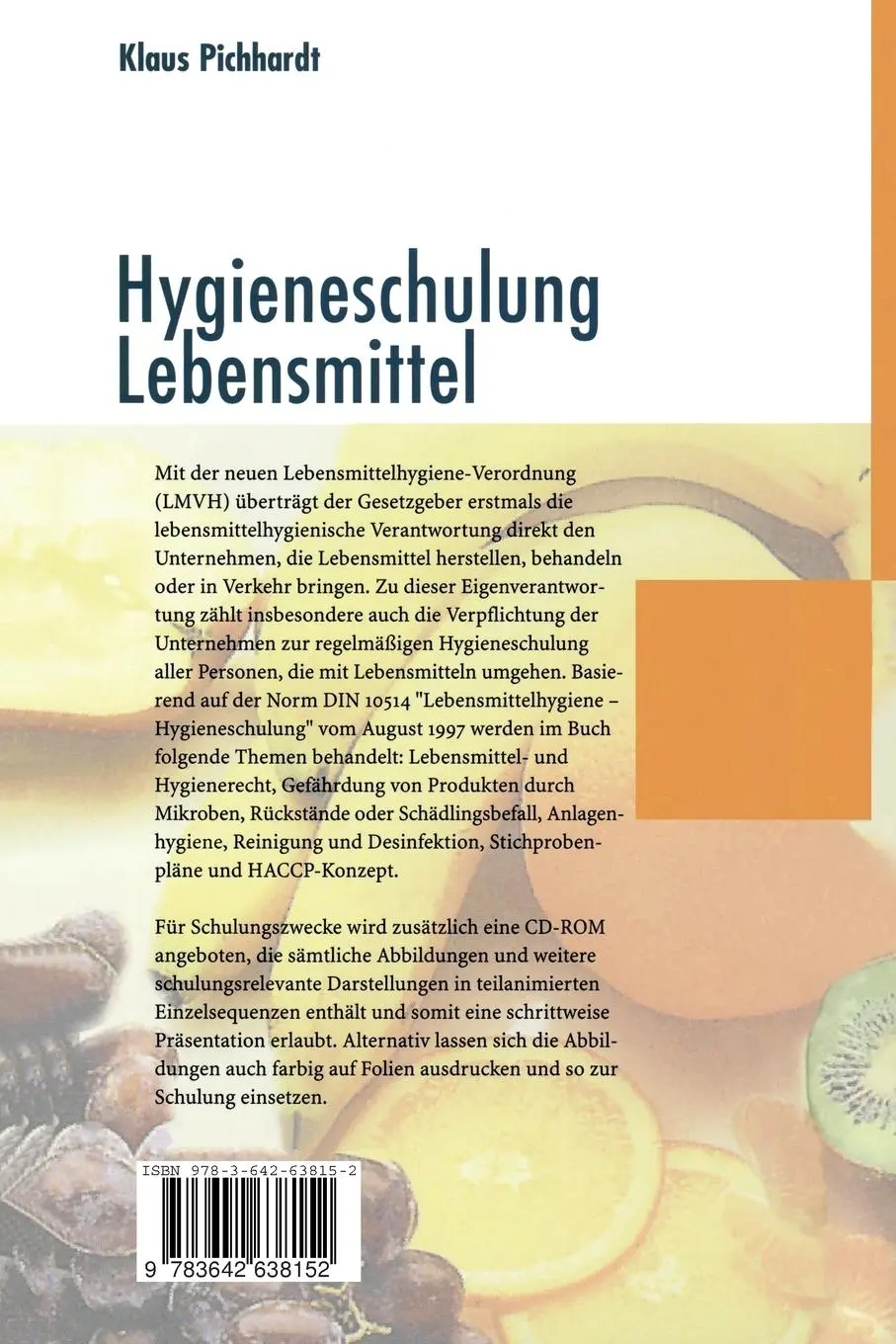 Rückseite: 9783642638152 | Hygieneschulung Lebensmittel | Klaus Pichhardt | Taschenbuch | ix