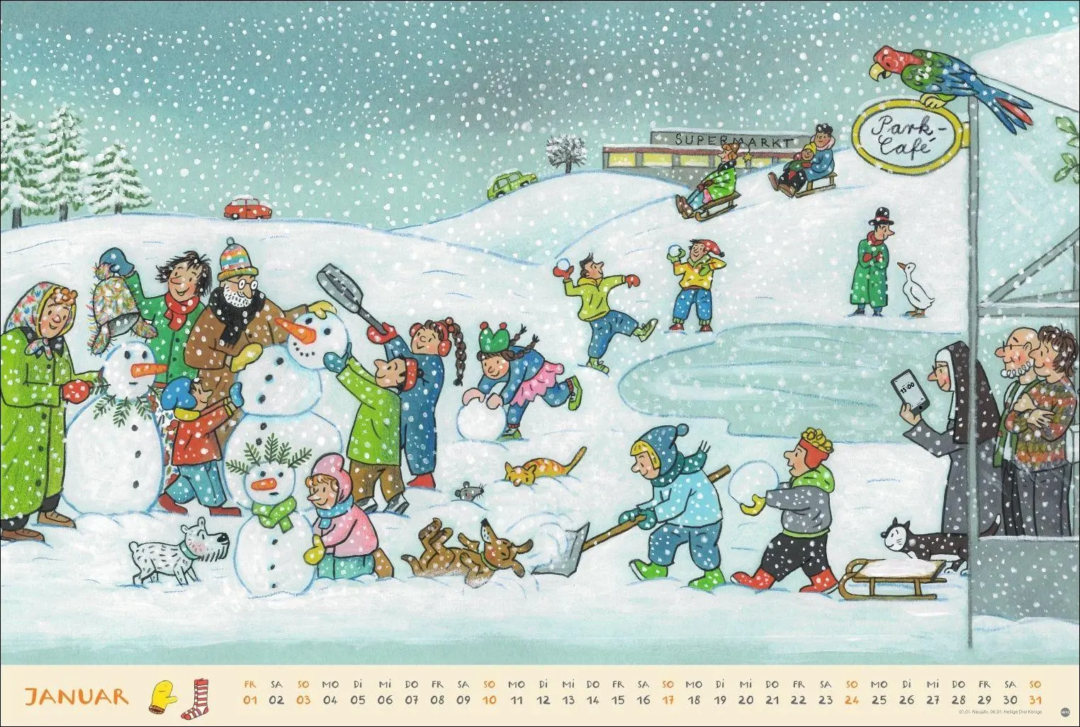 Bild: 9783756418152 | R.S. Berner Wimmel-Kalender 2027 | Rotraut Susanne Berner | Kalender