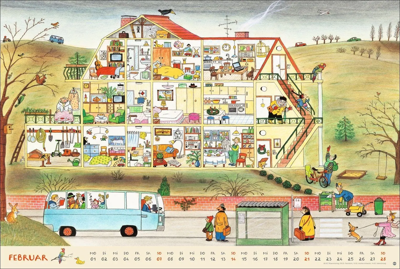 Bild: 9783756418152 | R.S. Berner Wimmel-Kalender 2027 | Rotraut Susanne Berner | Kalender