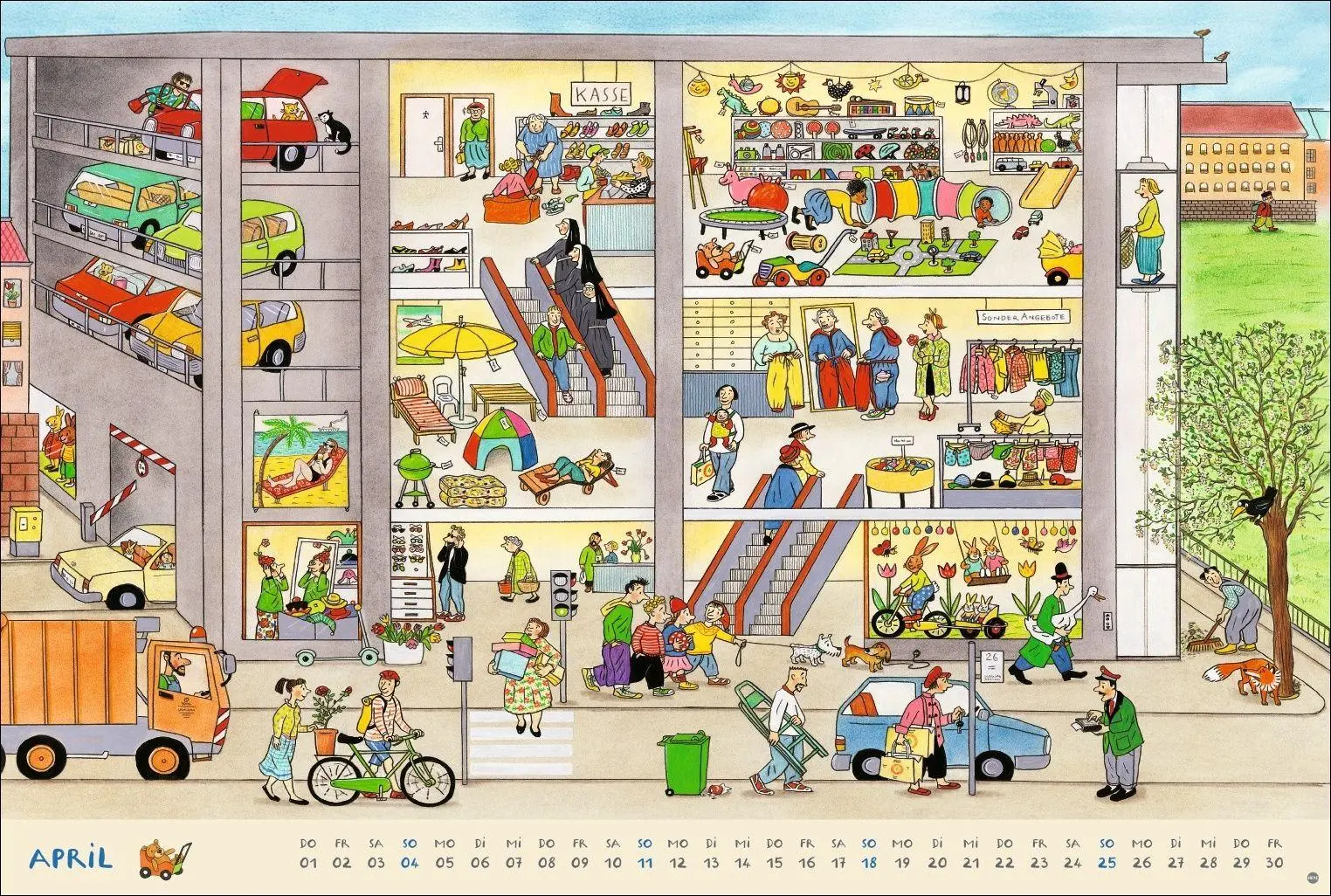 Bild: 9783756418152 | R.S. Berner Wimmel-Kalender 2027 | Rotraut Susanne Berner | Kalender