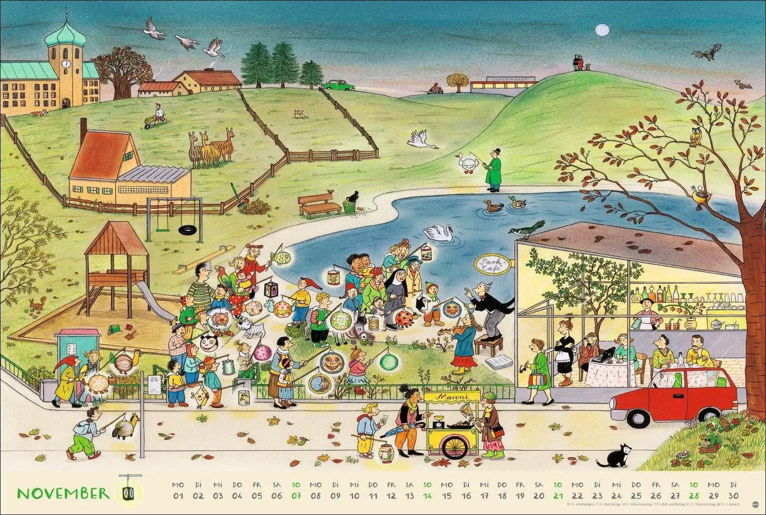 Bild: 9783756418152 | R.S. Berner Wimmel-Kalender 2027 | Rotraut Susanne Berner | Kalender