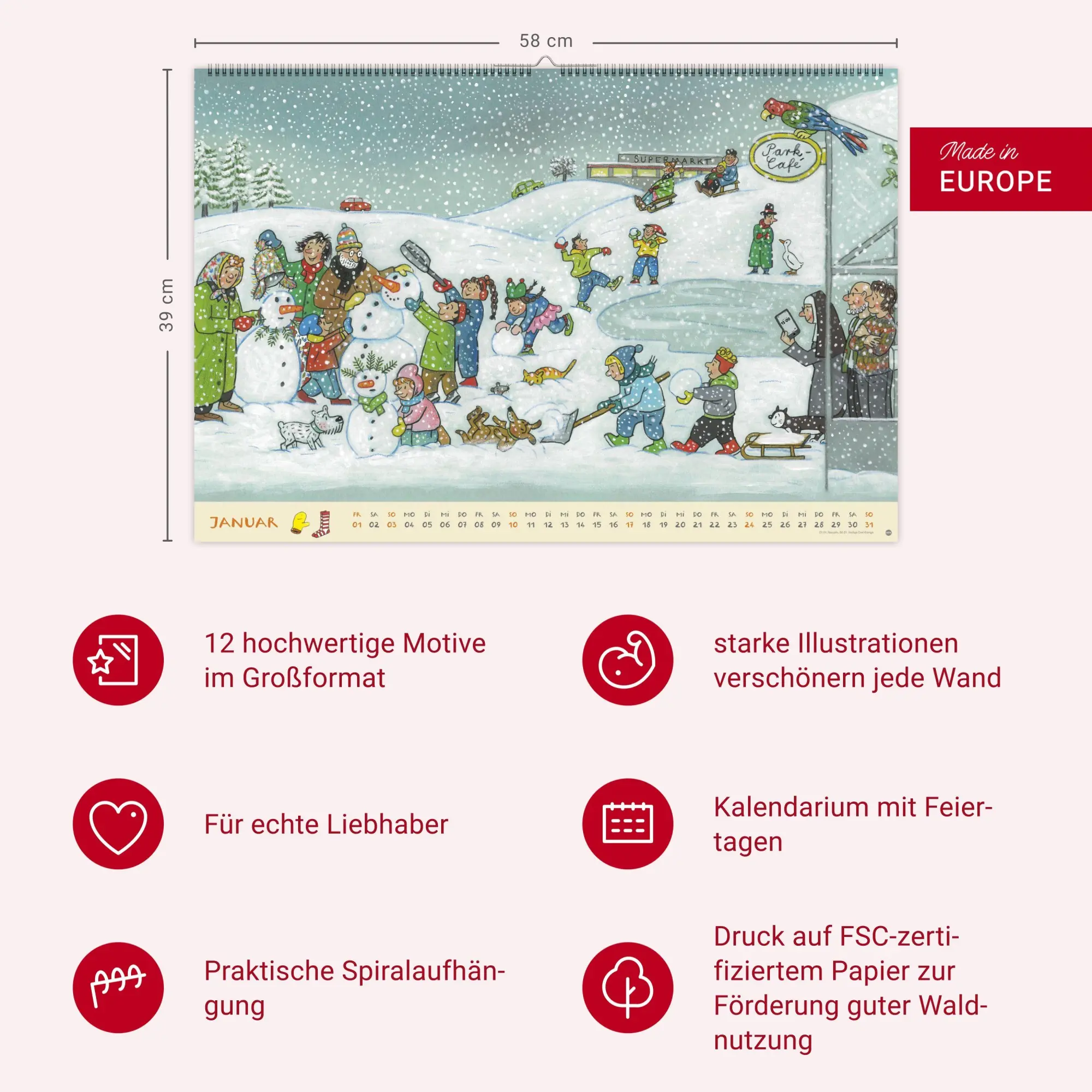 Bild: 9783756418152 | R.S. Berner Wimmel-Kalender 2027 | Rotraut Susanne Berner | Kalender